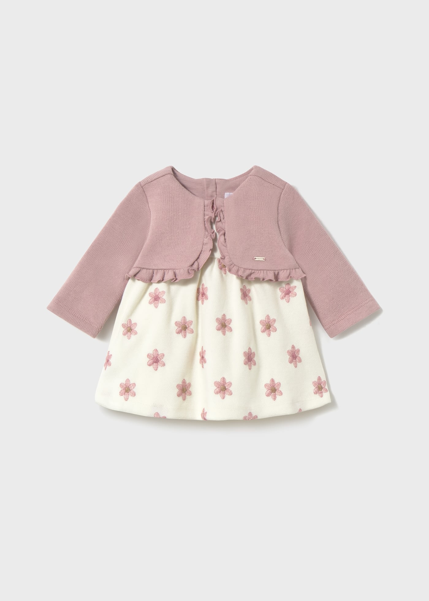 Kleid mit simulierter Strickjacke Neugeborene