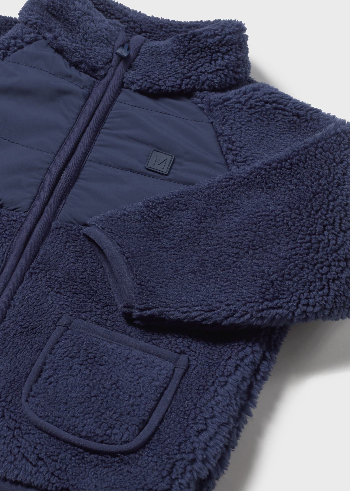 Sudadera cremallera borrego bebé