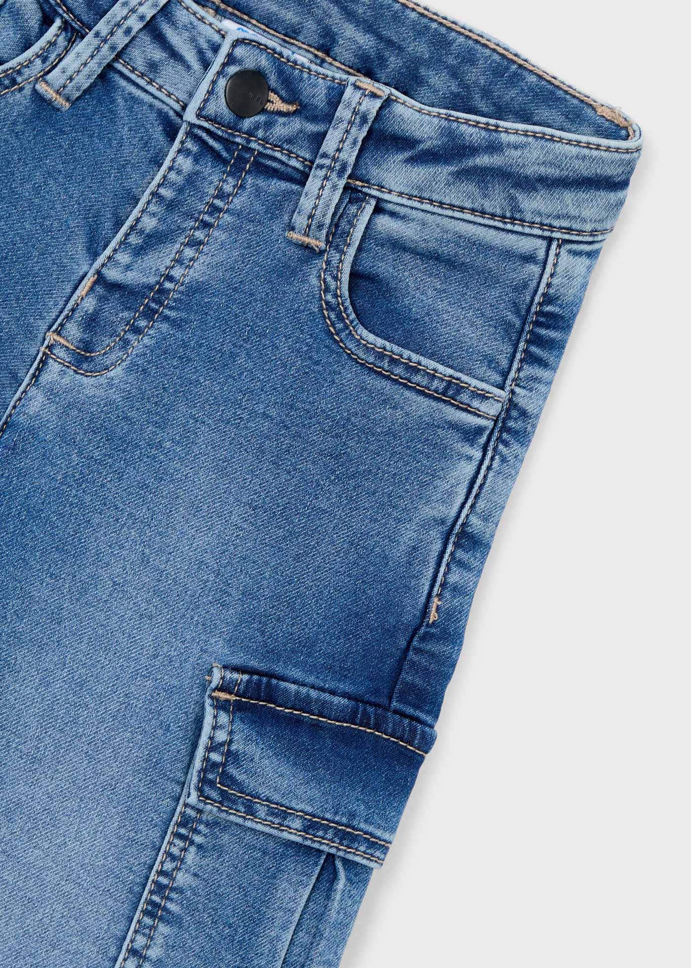 Pantalón de mezclilla cargo niño
