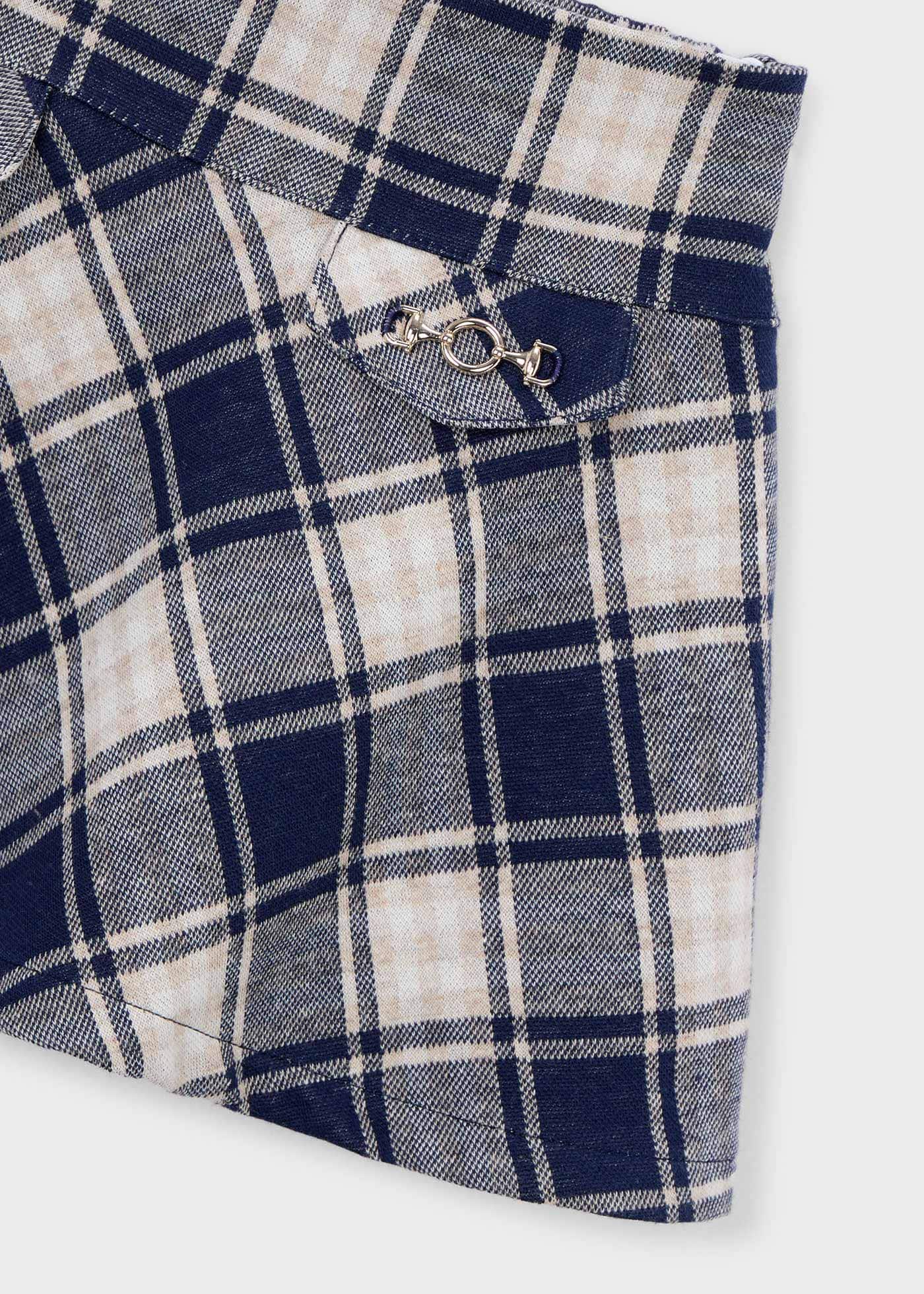 Girls jacquard check skirt