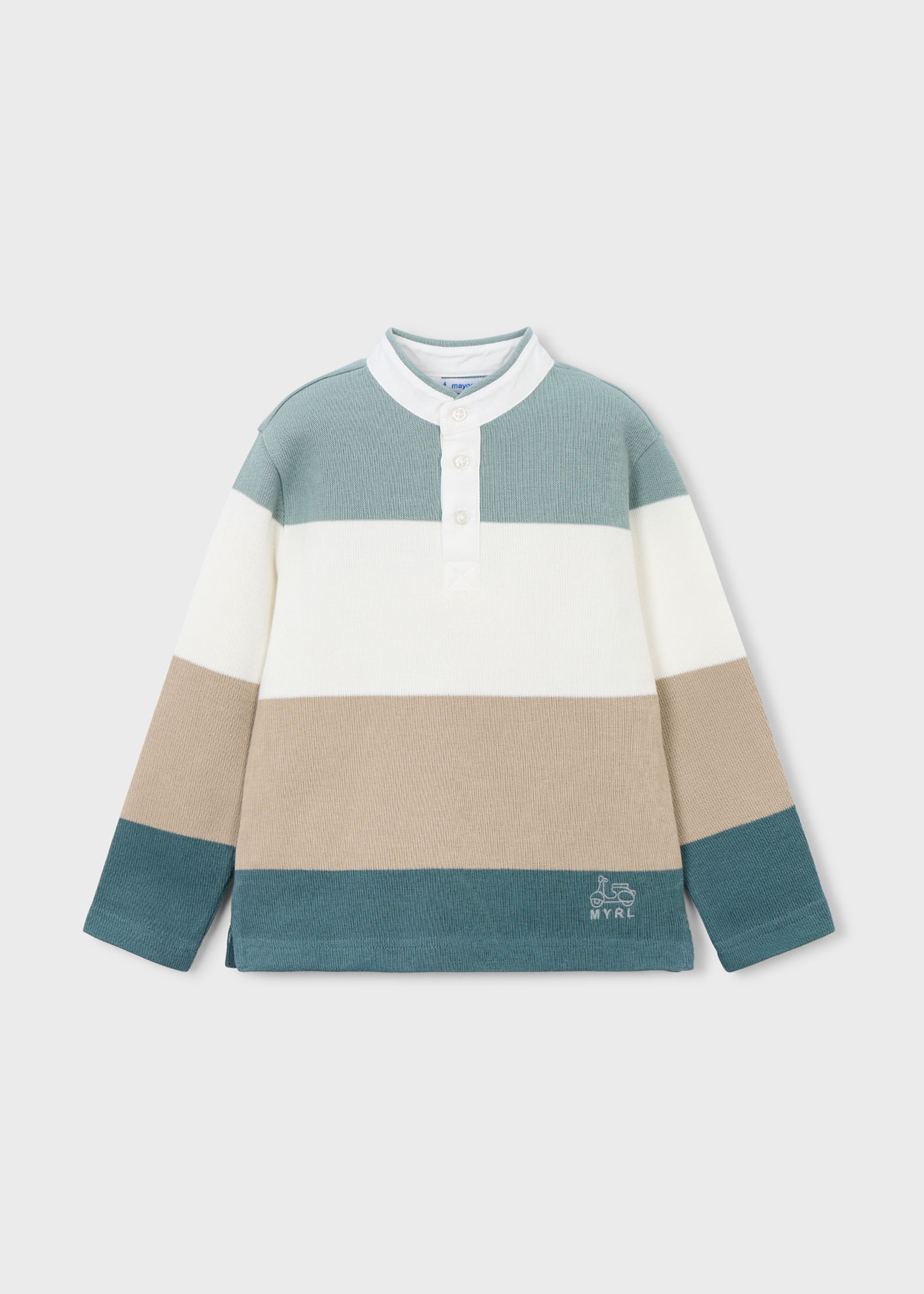Poloshirt mit Mao-Kragen Jungen