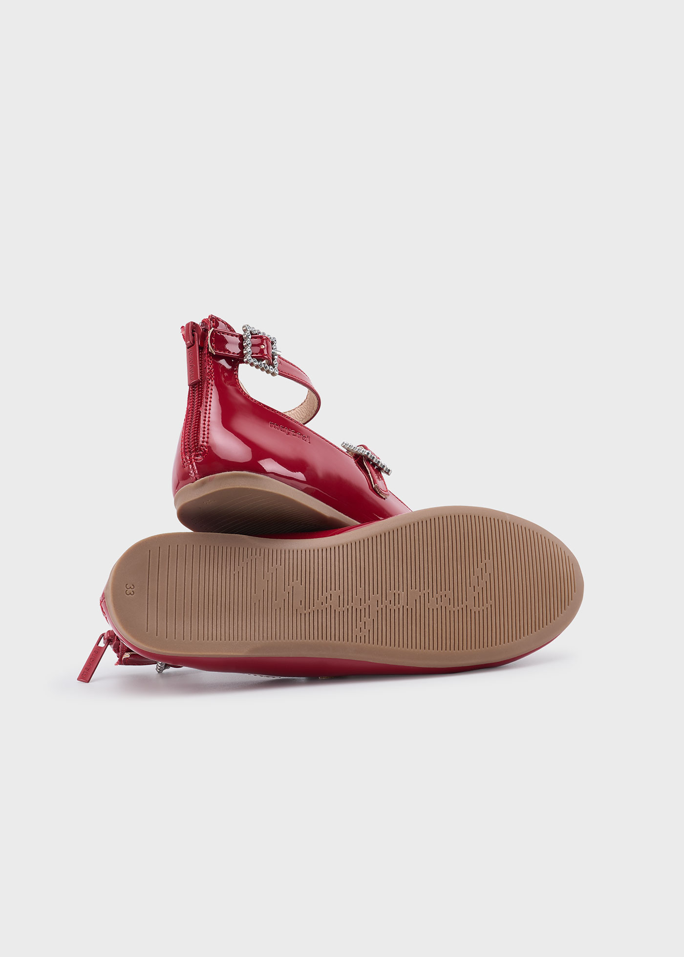 Ballerines en cuir verni fille