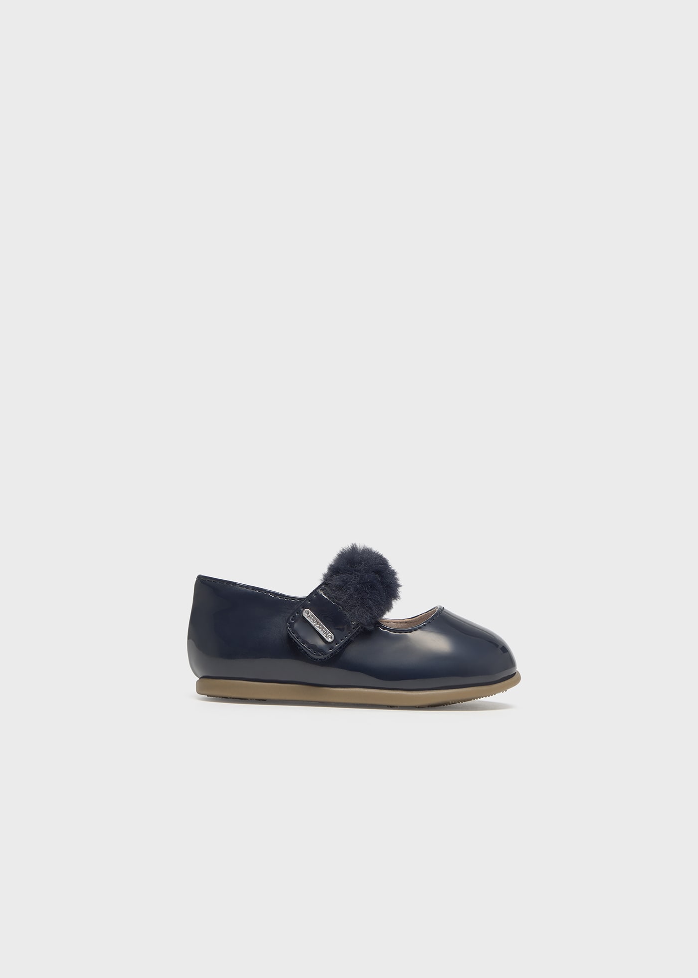 Ballerine vernice e pellicciotto neonata