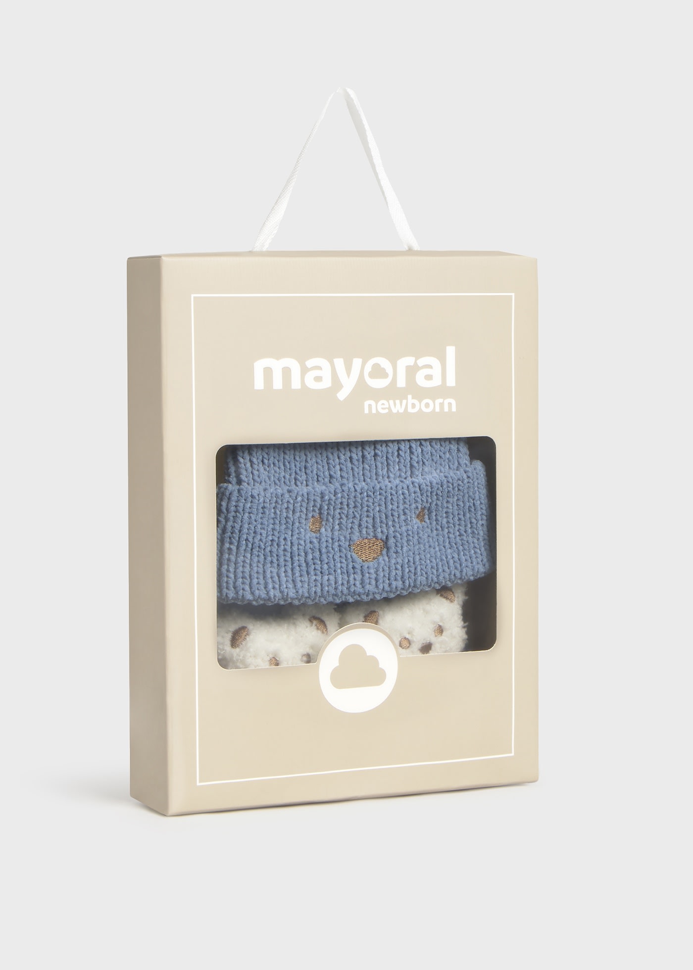 Newborn unisex hat and mittens set