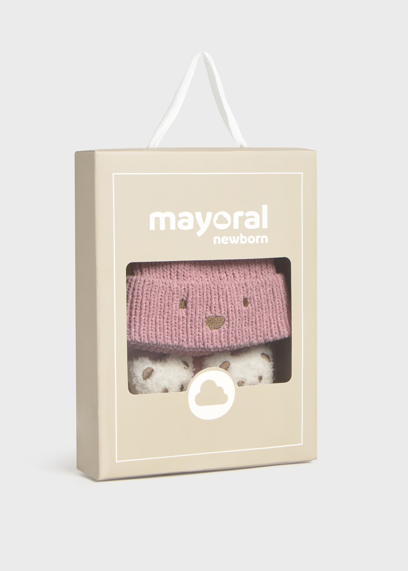 Newborn unisex hat and mittens set