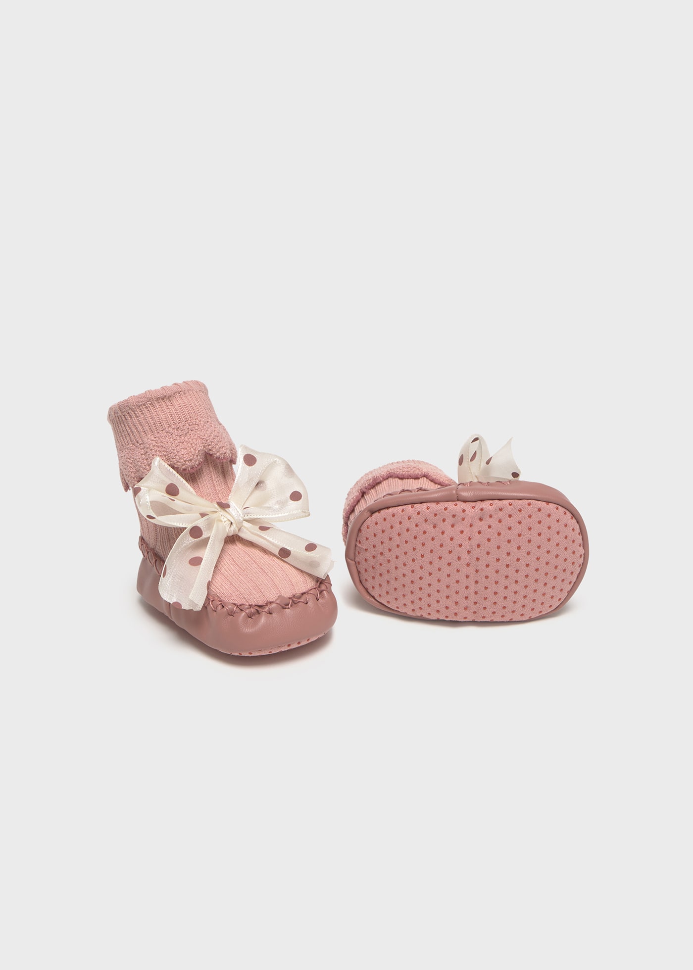 Newborn girl bow shoes
