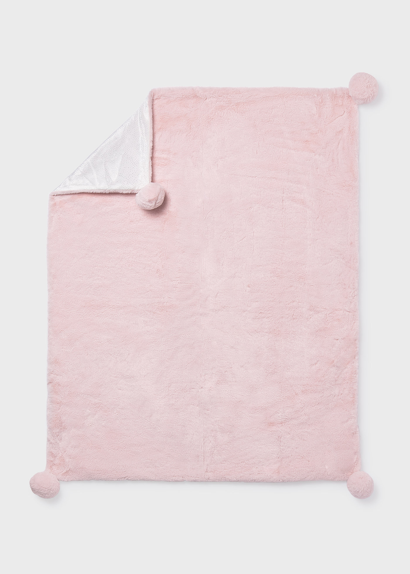 Couverture avec pompon bébé