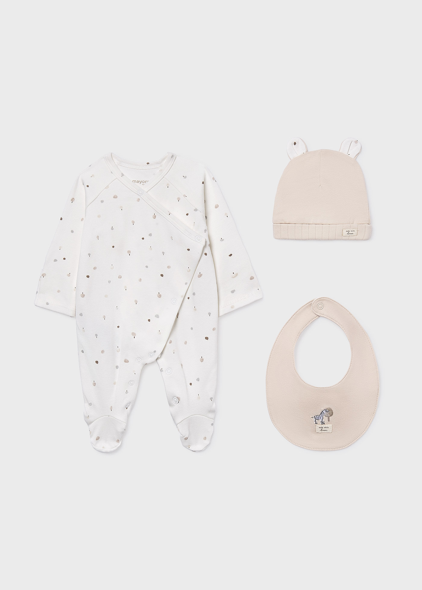 Conjunto 3 piezas regalo unisex bebé