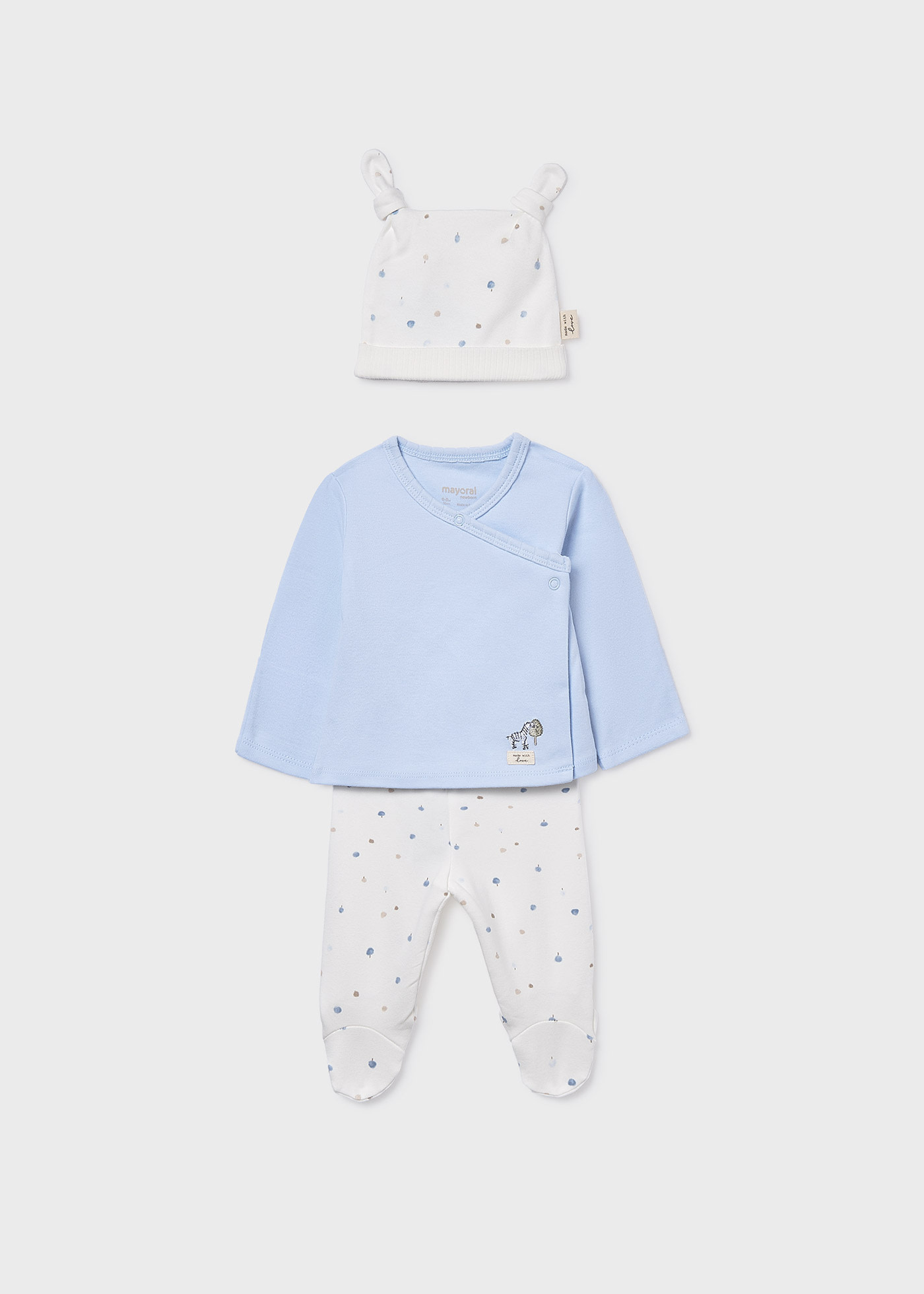 Conjunto regalo 3 piezas unisex bebé