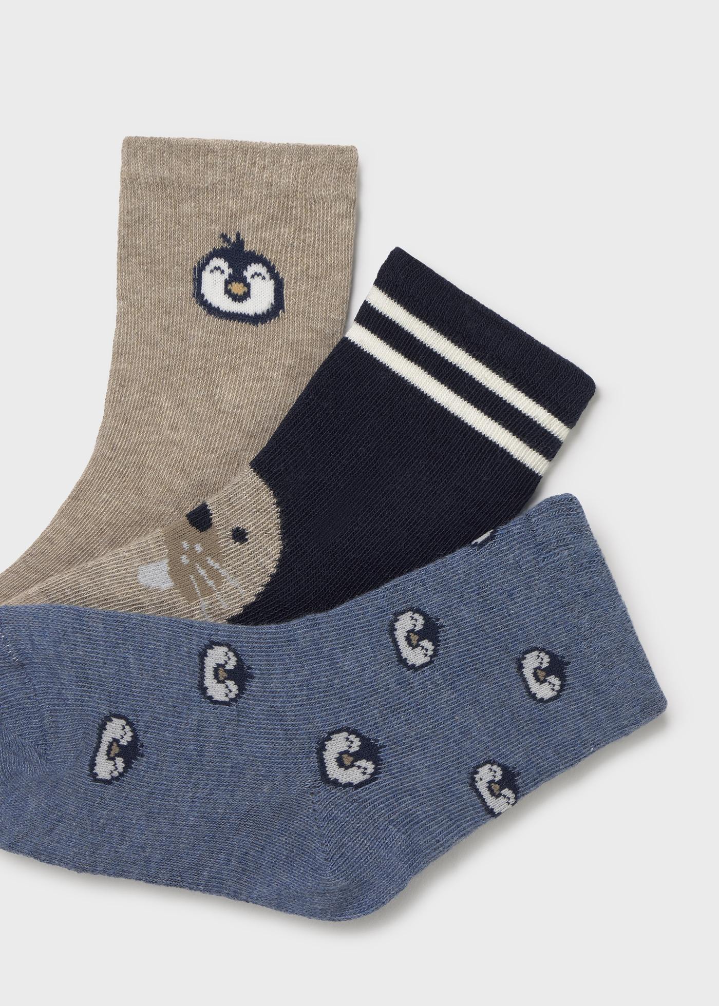 Baby Set of 3 Patterned Socks