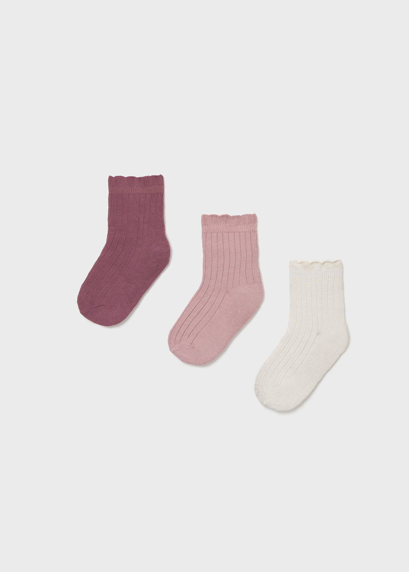 Baby 3 pack rib knit socks