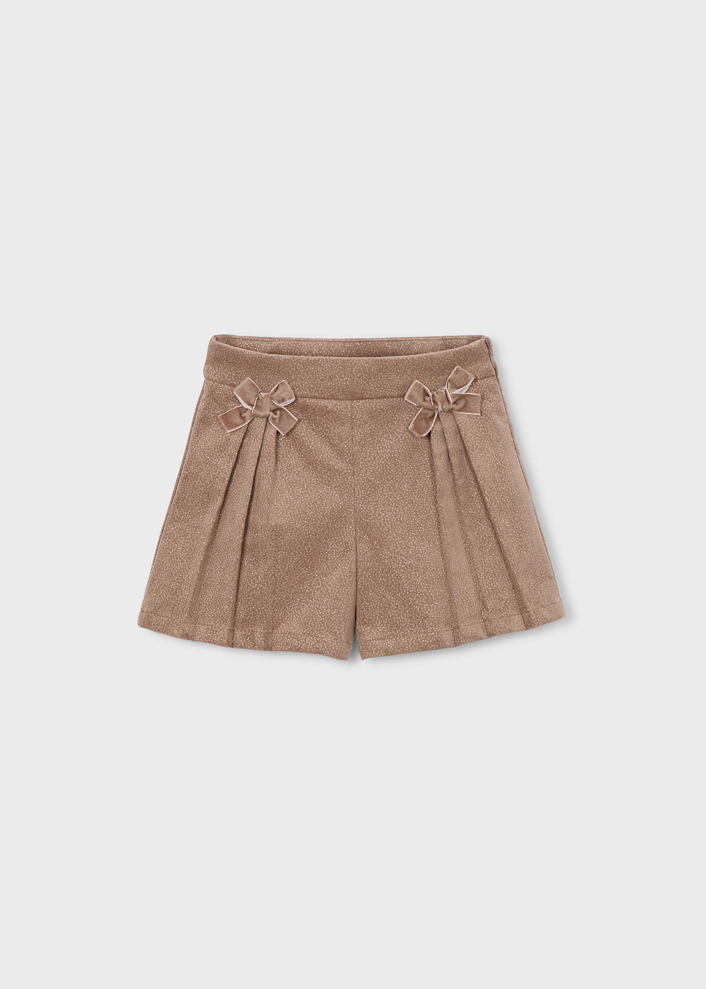 Glitter micro corduroy Bermuda shorts