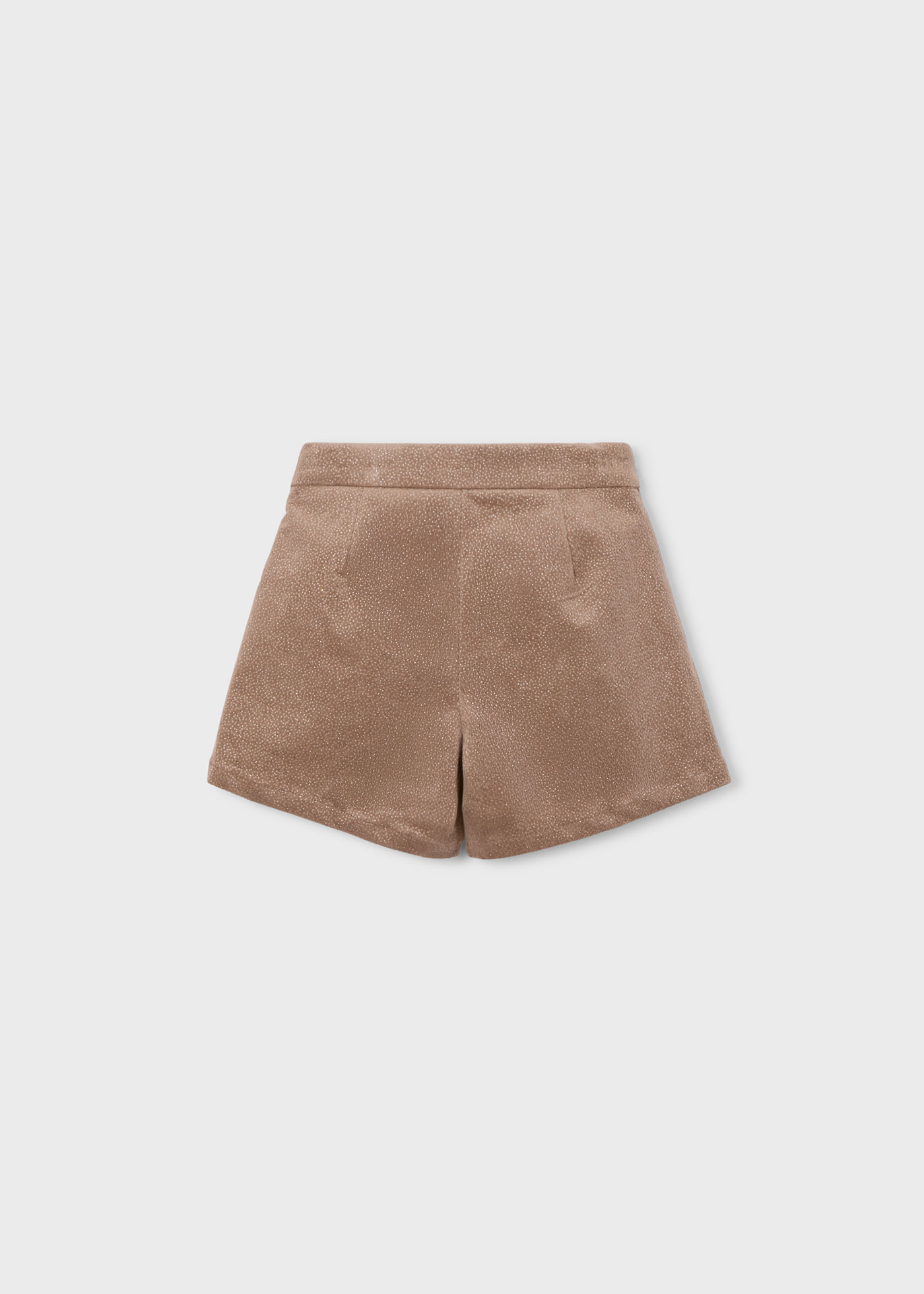 Glitter micro corduroy Bermuda shorts