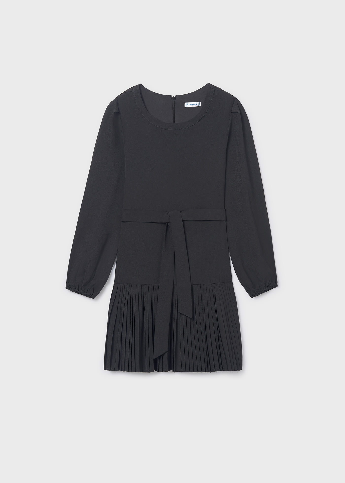 Girls pleated crepe dress