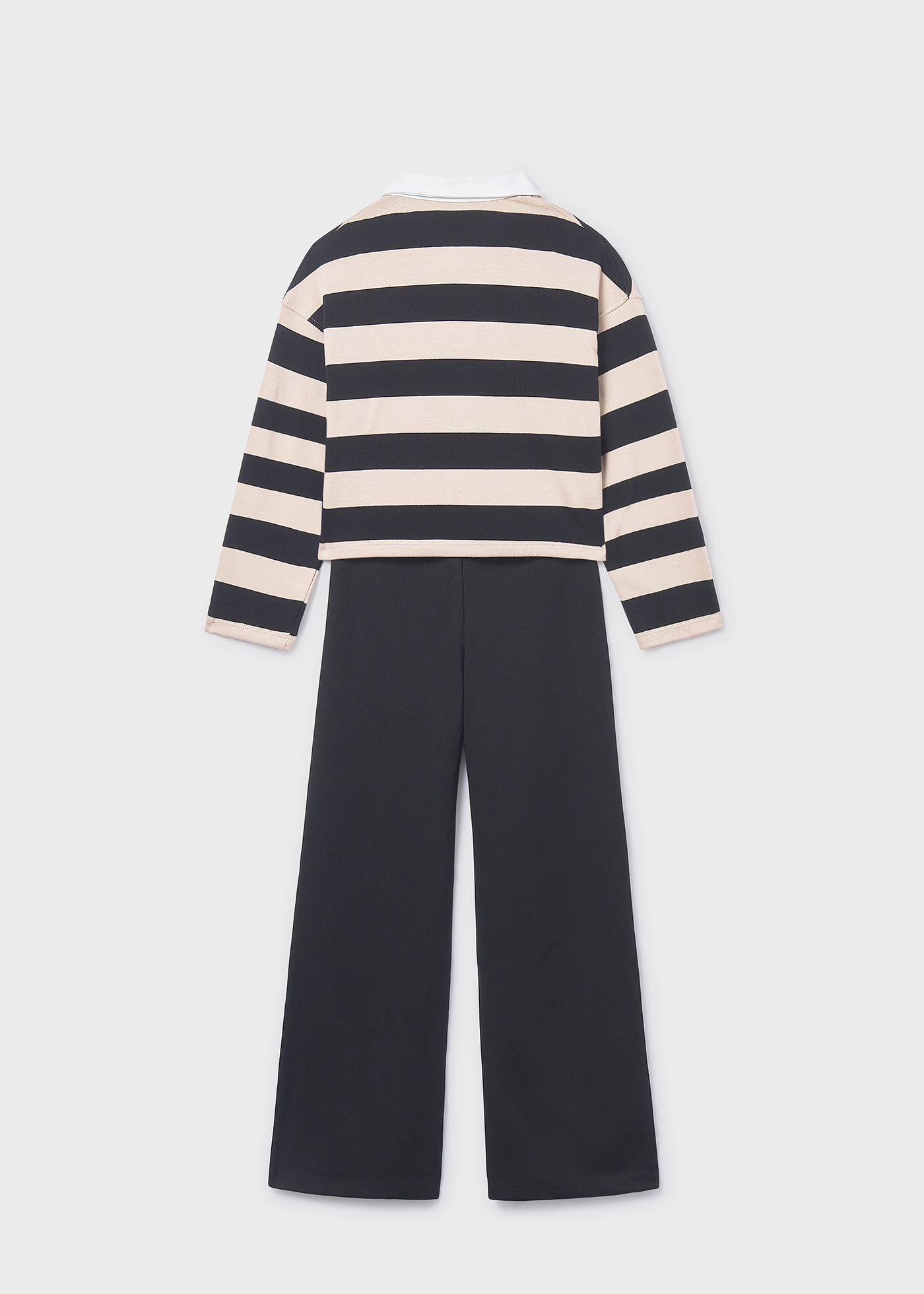 Conjunto pantalón y polo de rayas chica