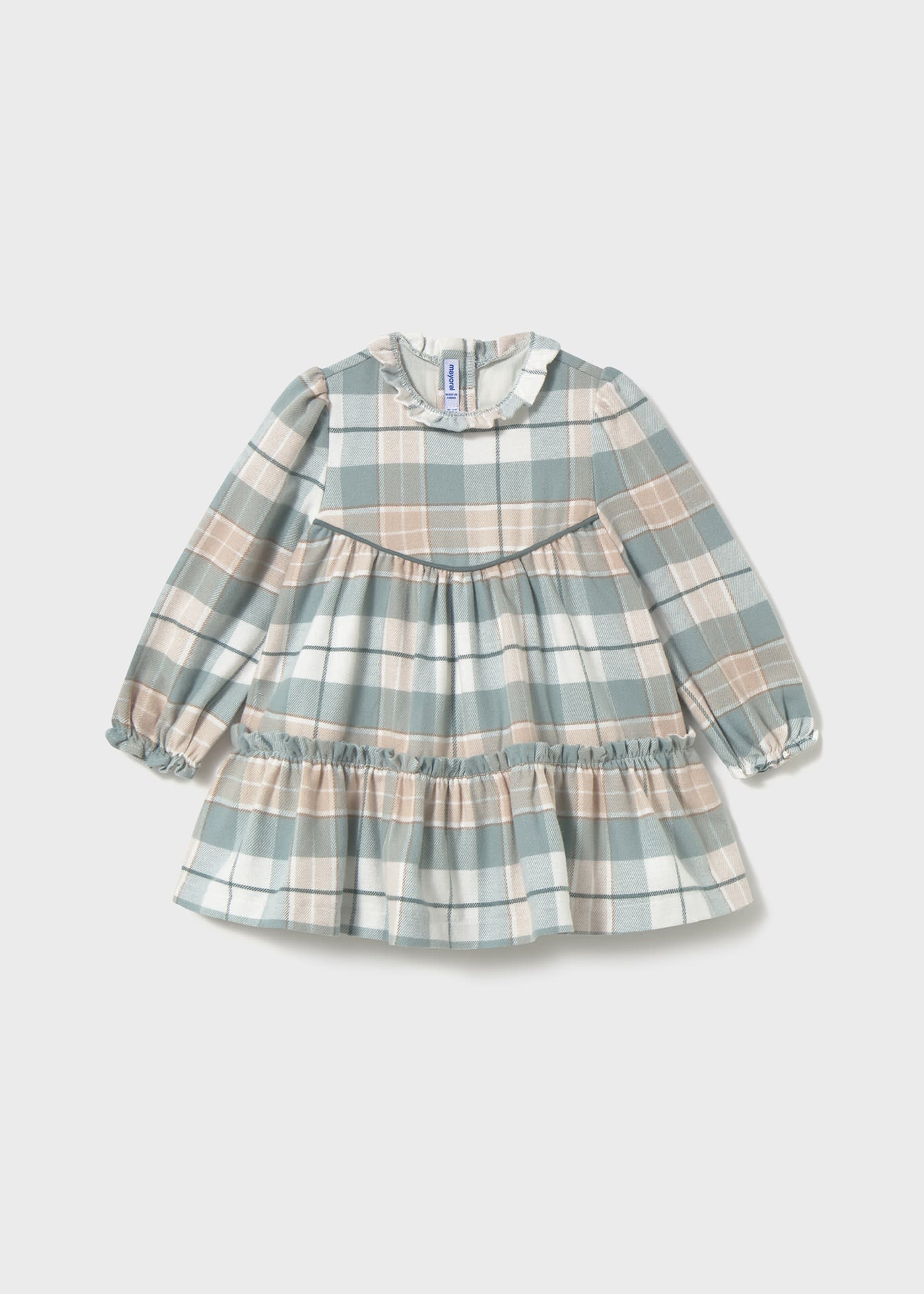 Baby flowy plaid dress