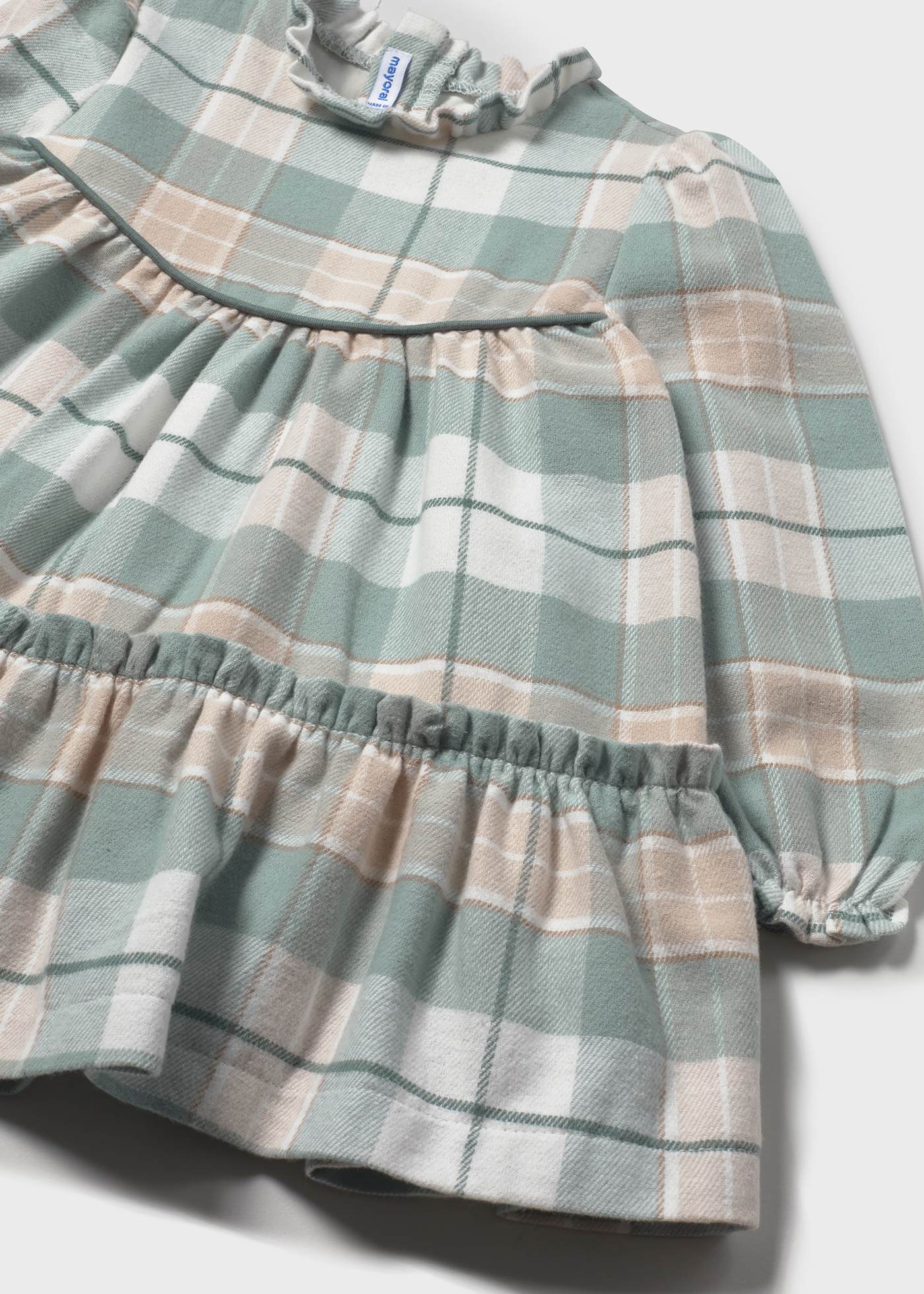 Baby flowy plaid dress