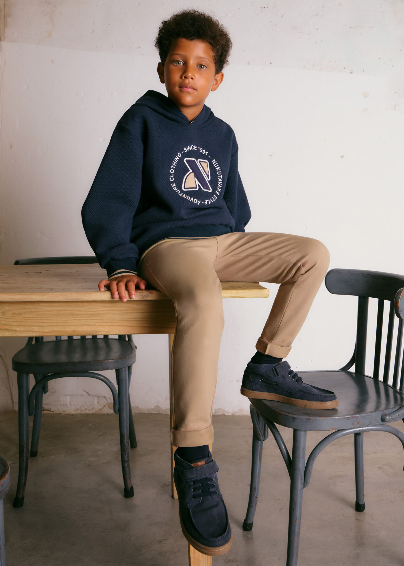 Boy interlock formal trousers