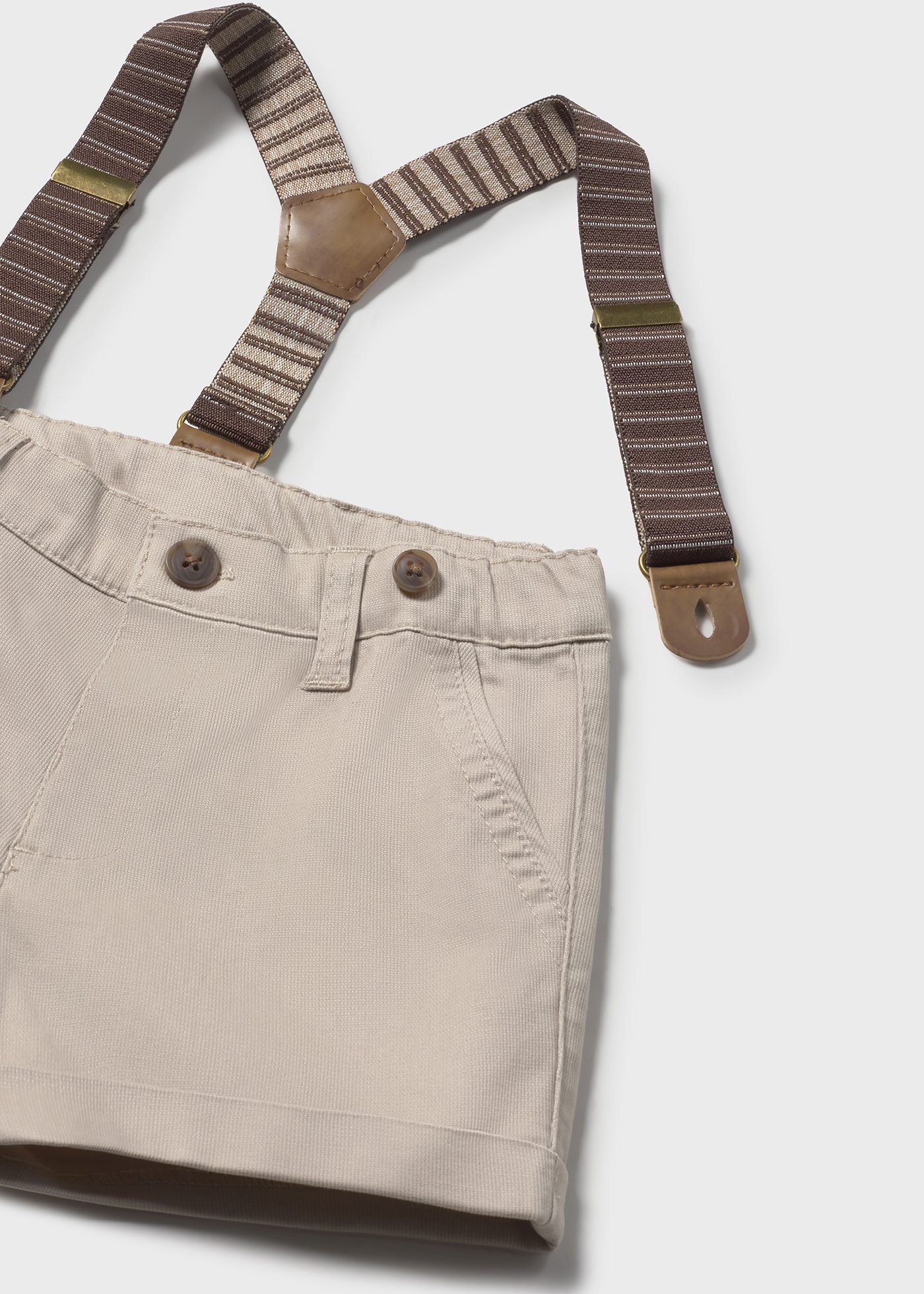 Baby piqué braces shorts