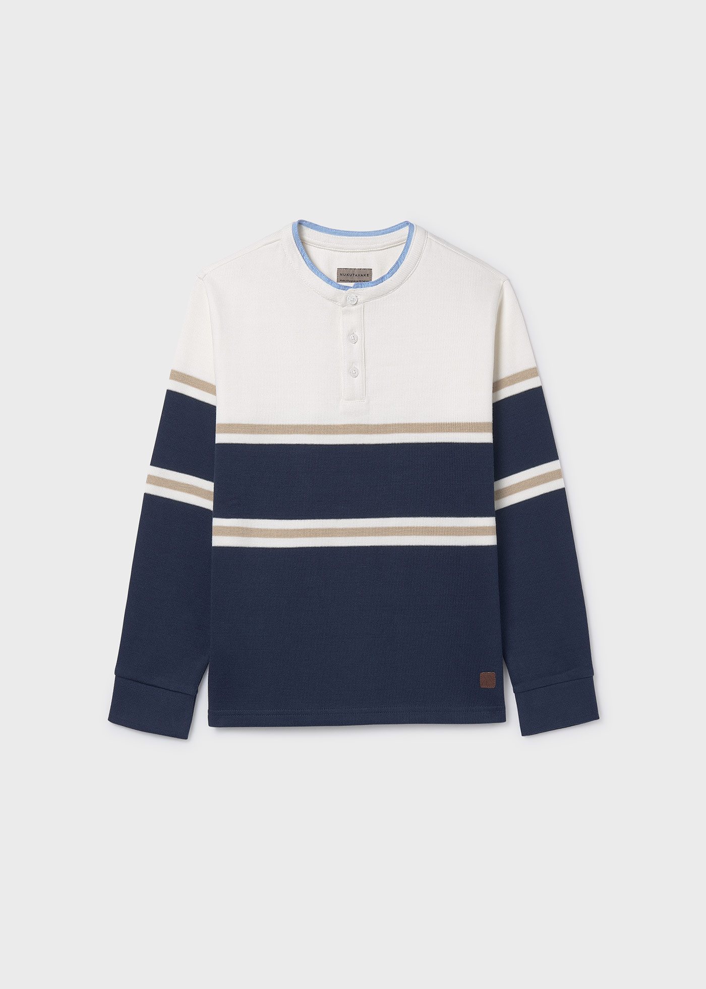 Polo in maglia colletto alla coreana ragazzo