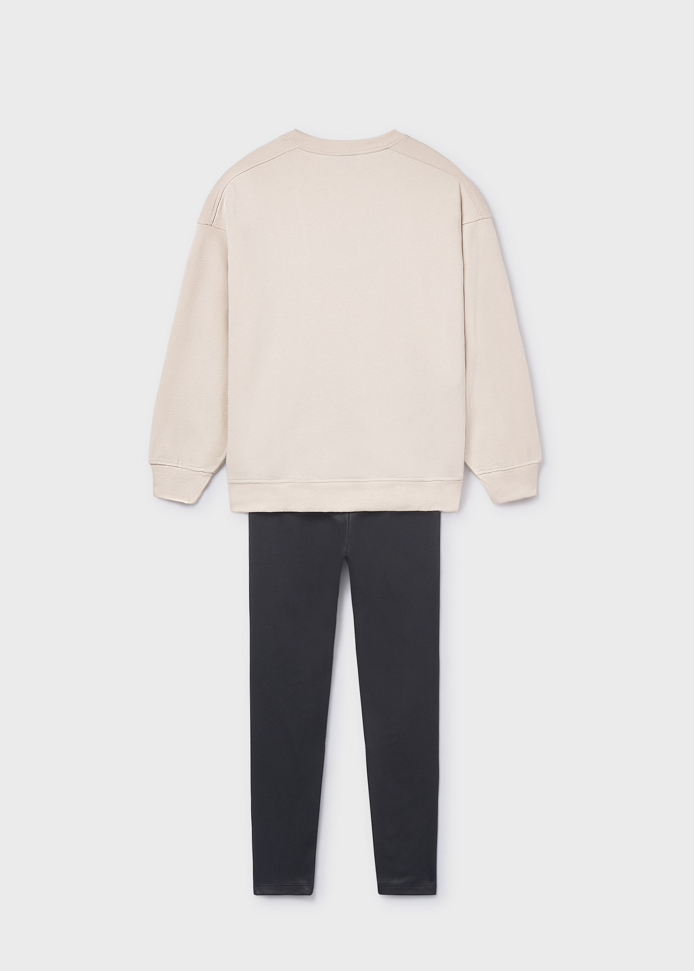 Conjunto leggings e sweat relevo rapariga
