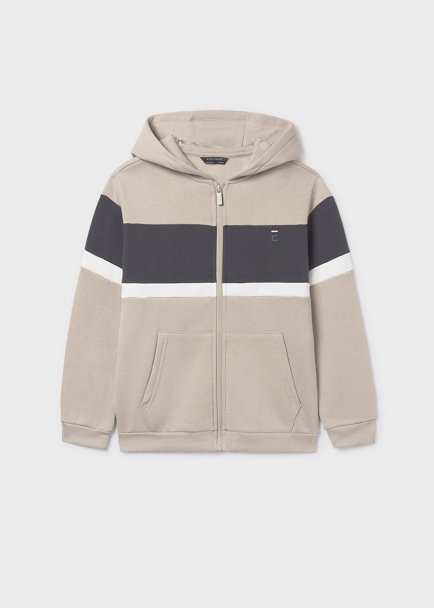 Boys zip-up banded hoody