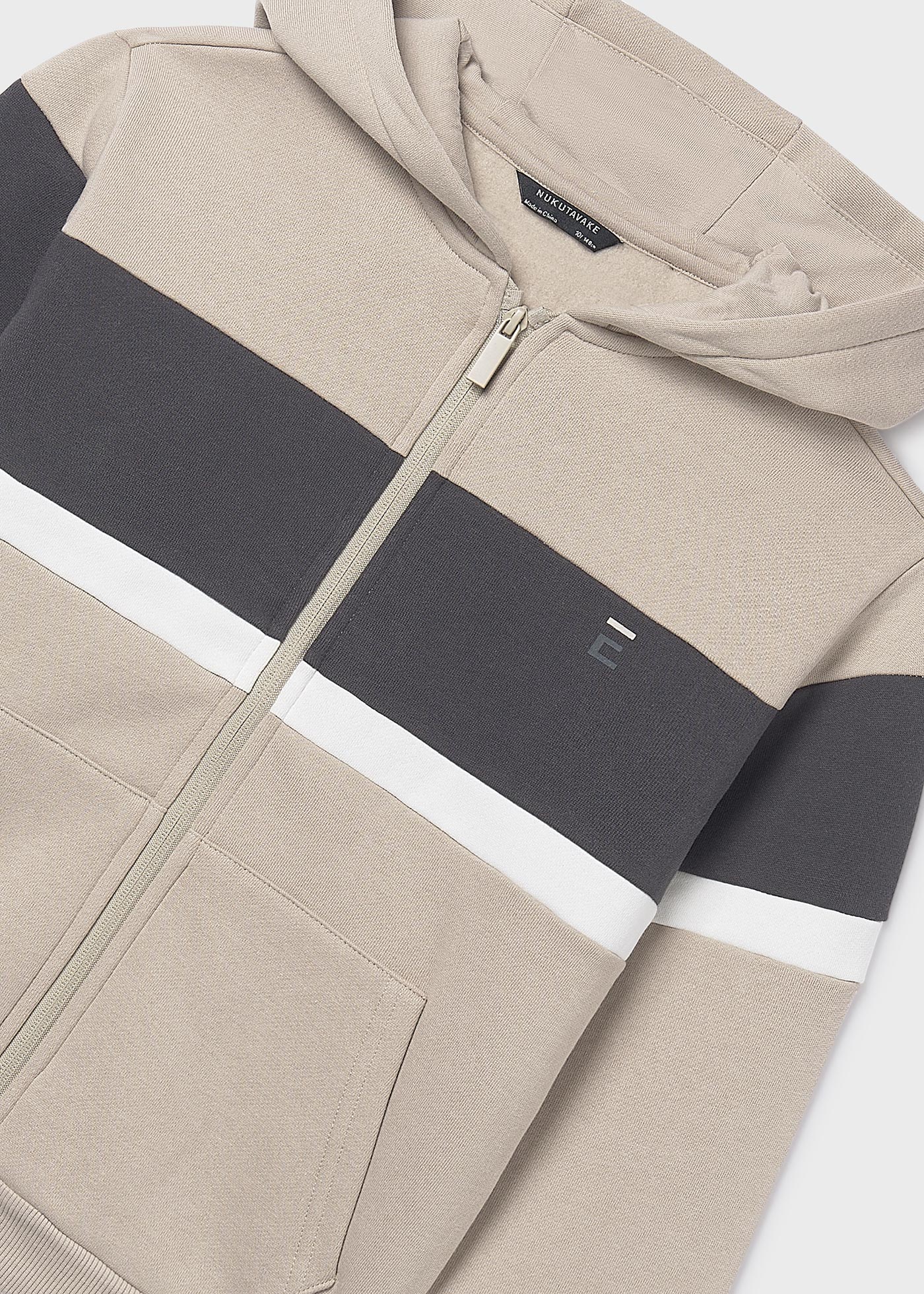 Boys zip-up banded hoody