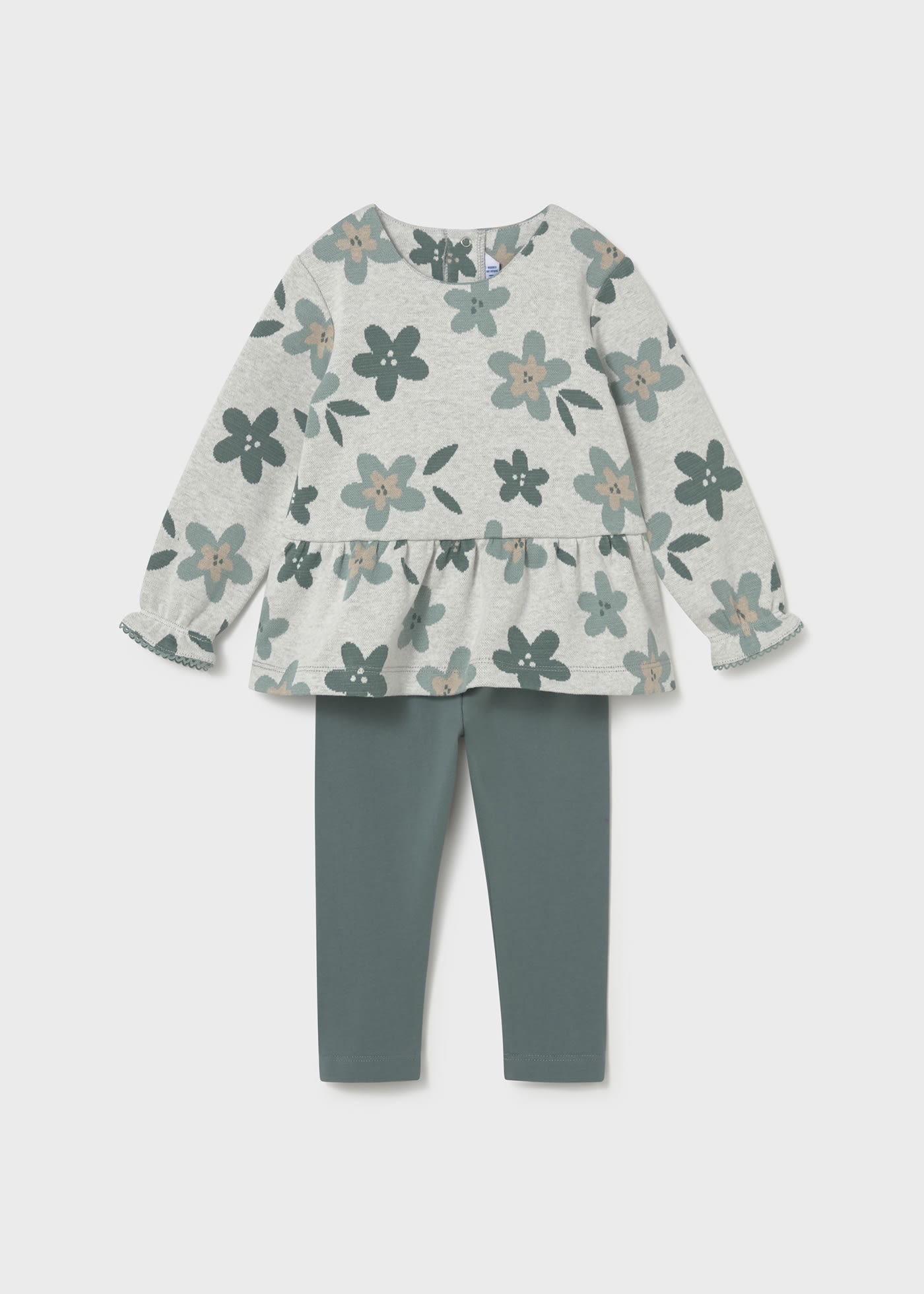 Completo leggings felpa neonata