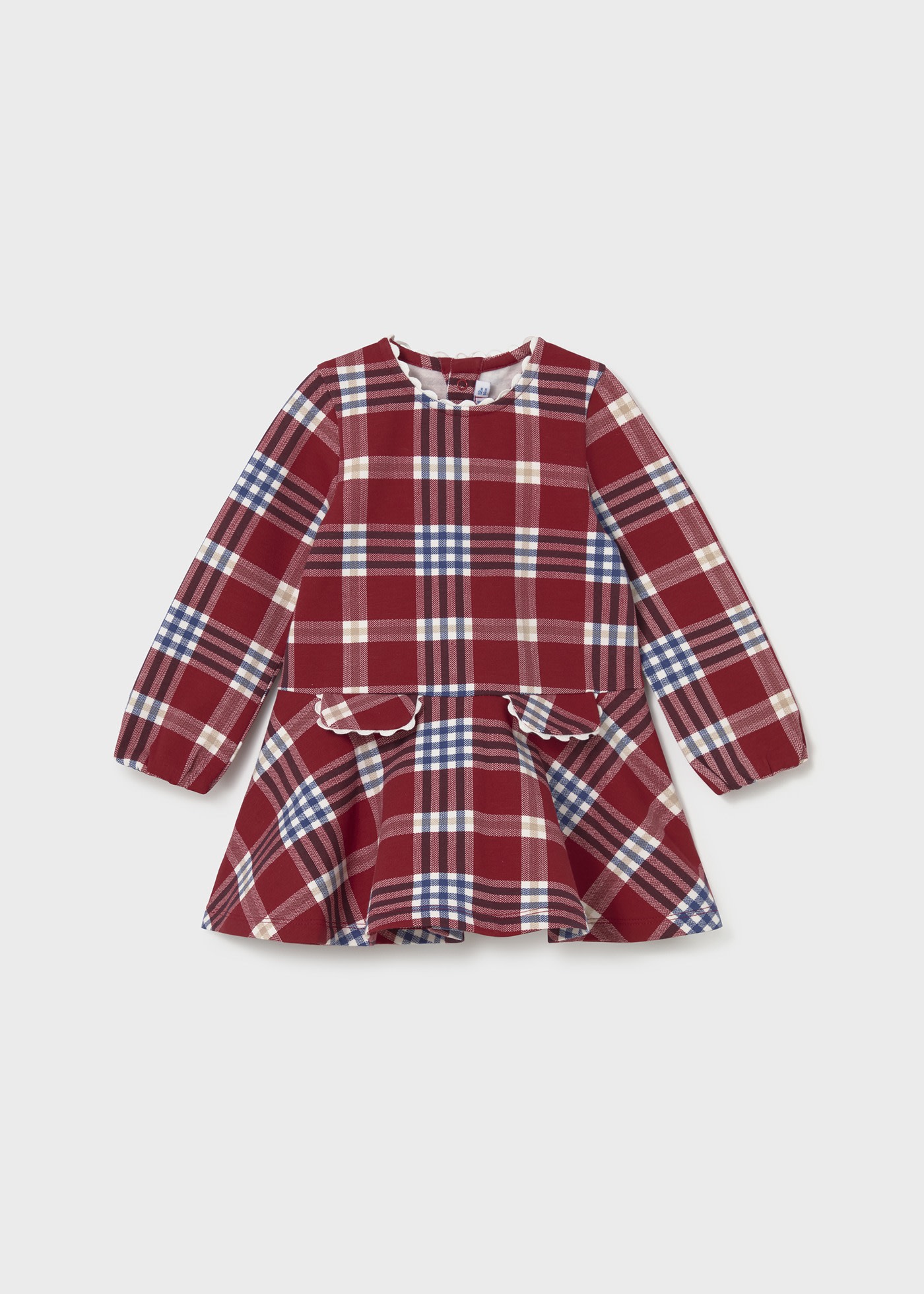 Vestido felpa cuadros bebé