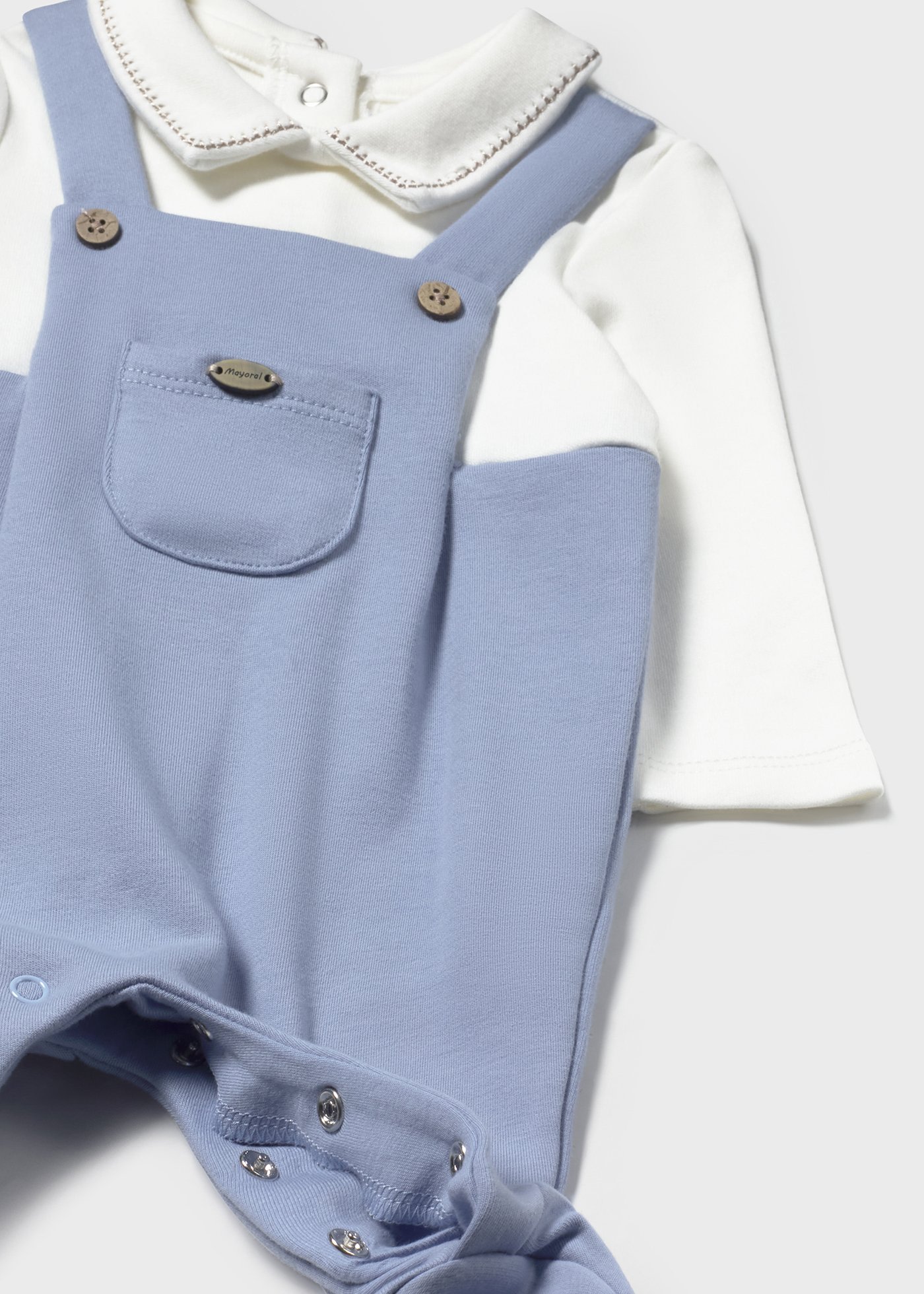Newborn dungarees with collar