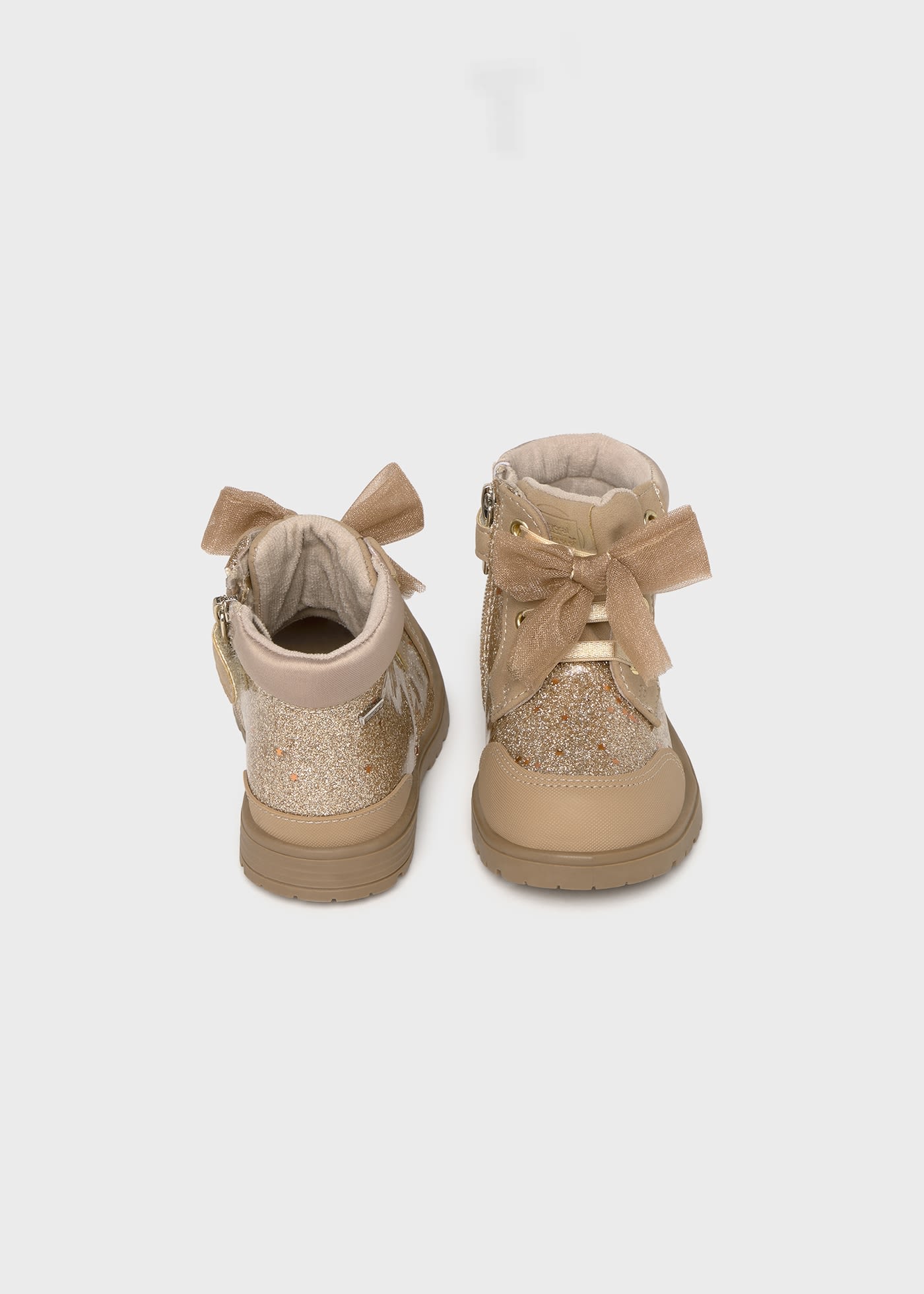 Baby glitter biker boots