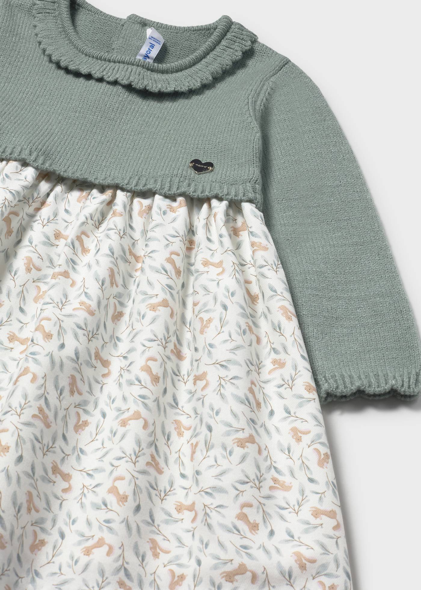 Baby combined tricot dress