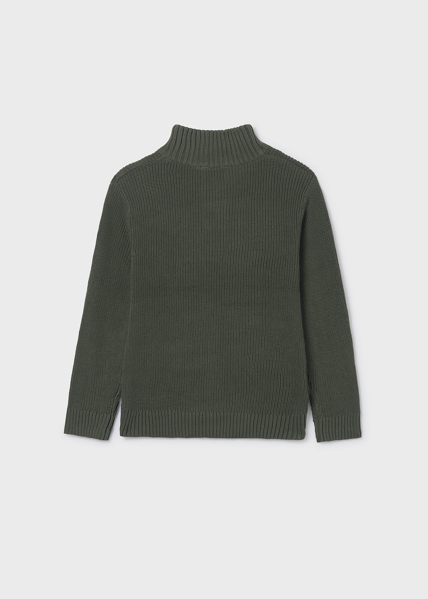 Пуловер с яка с цип за момче