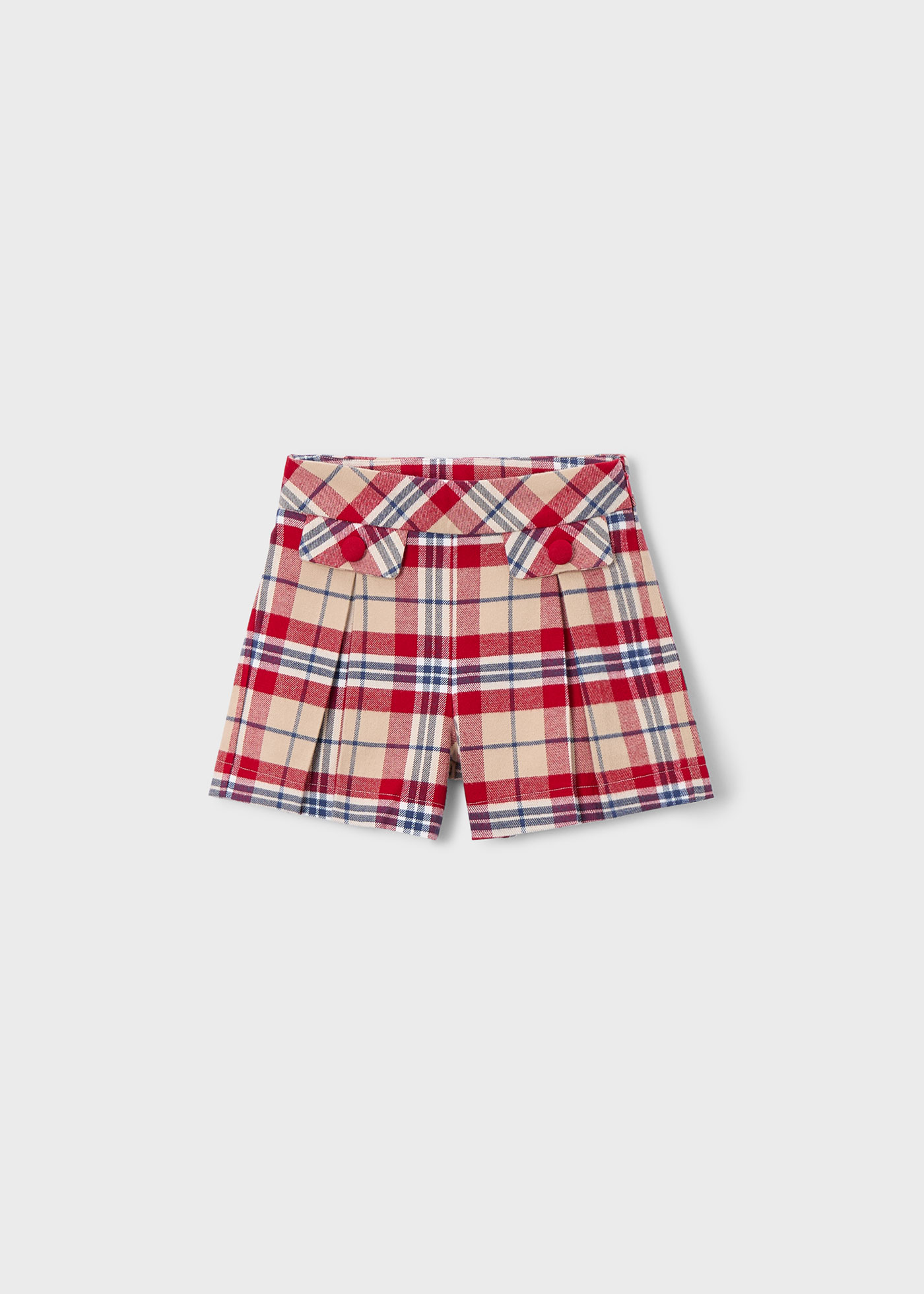 Bermuda de cuadros para niña