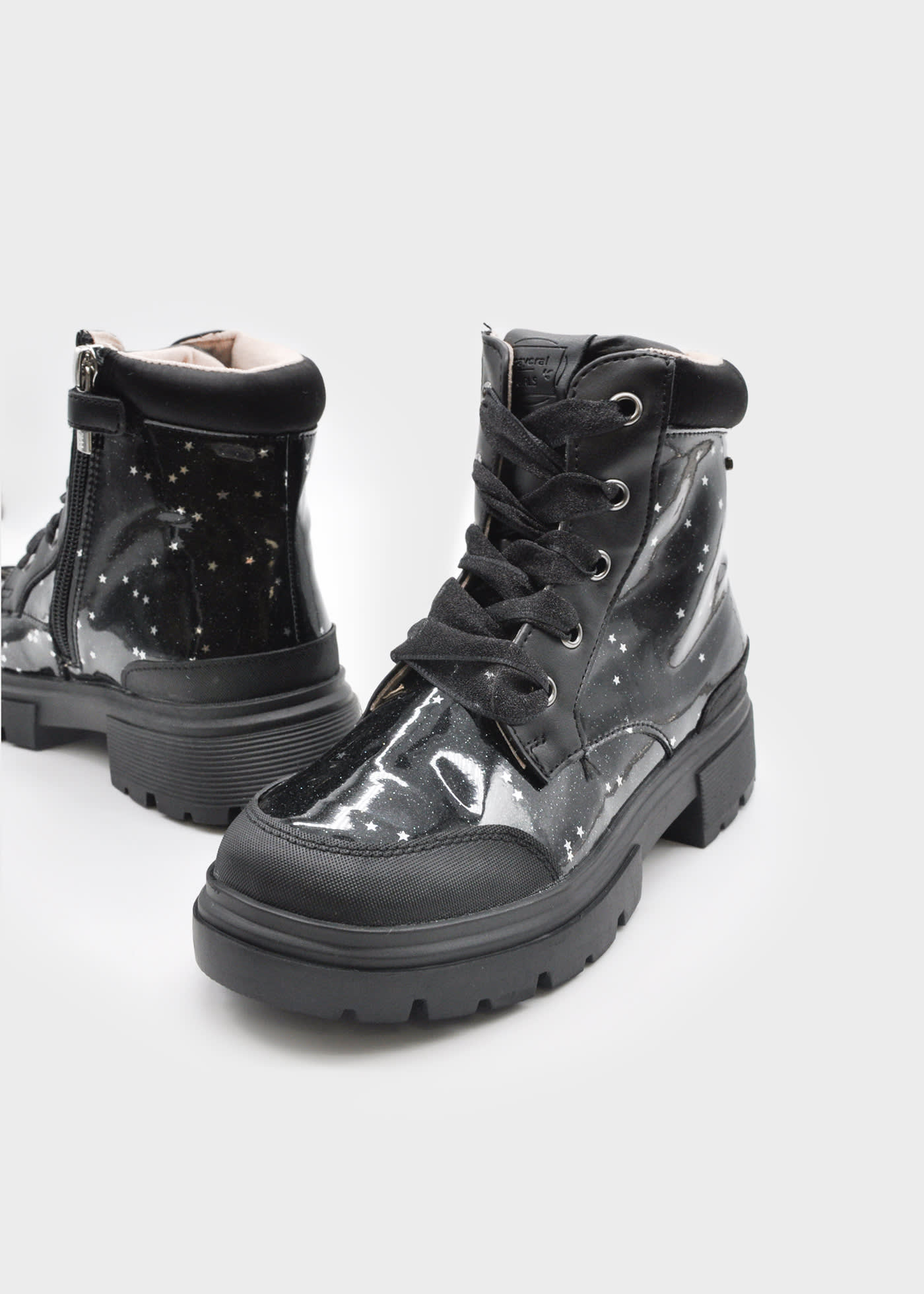Girls sparkly biker boot