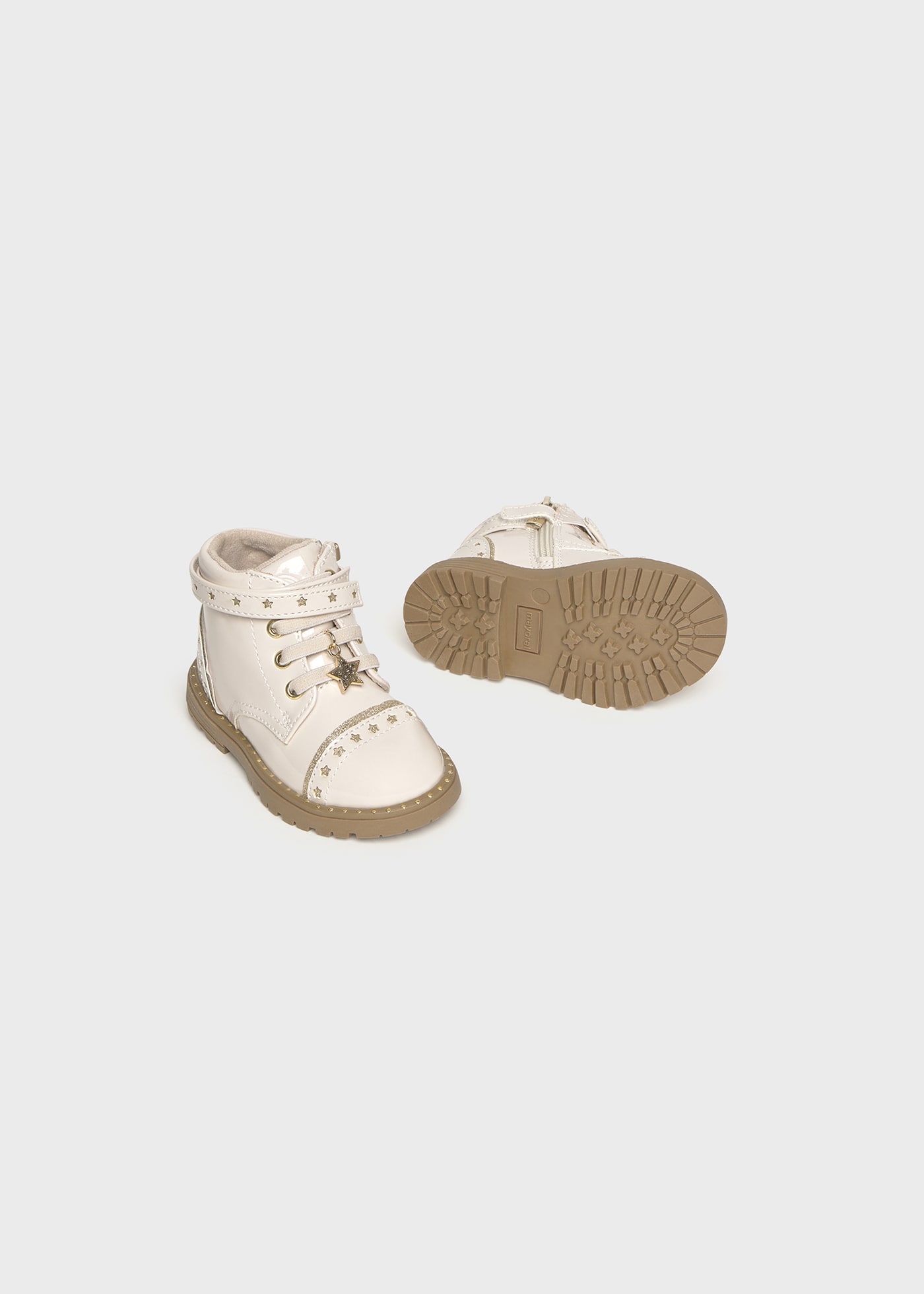 Baby patent leather boots