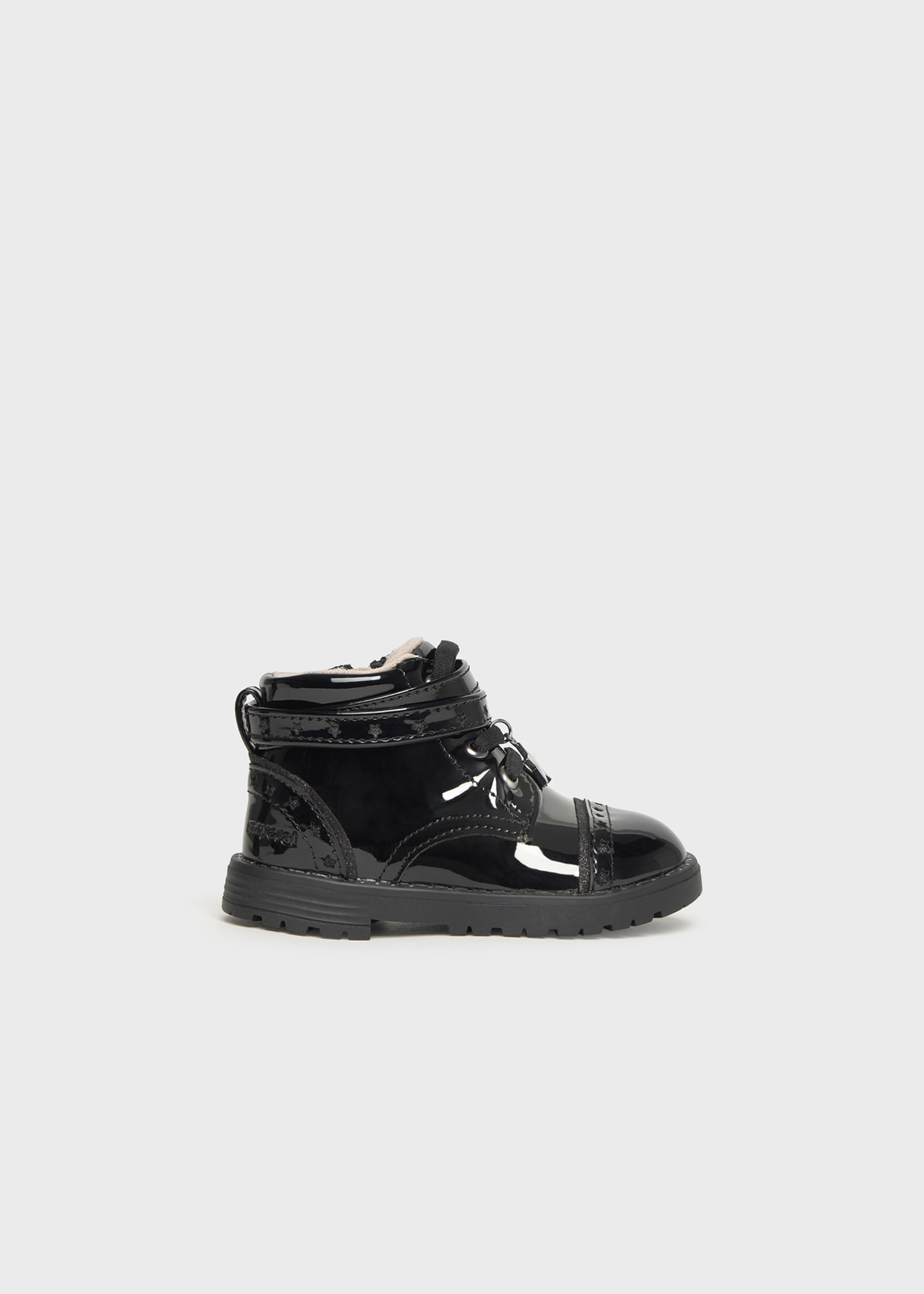 Baby patent leather boots