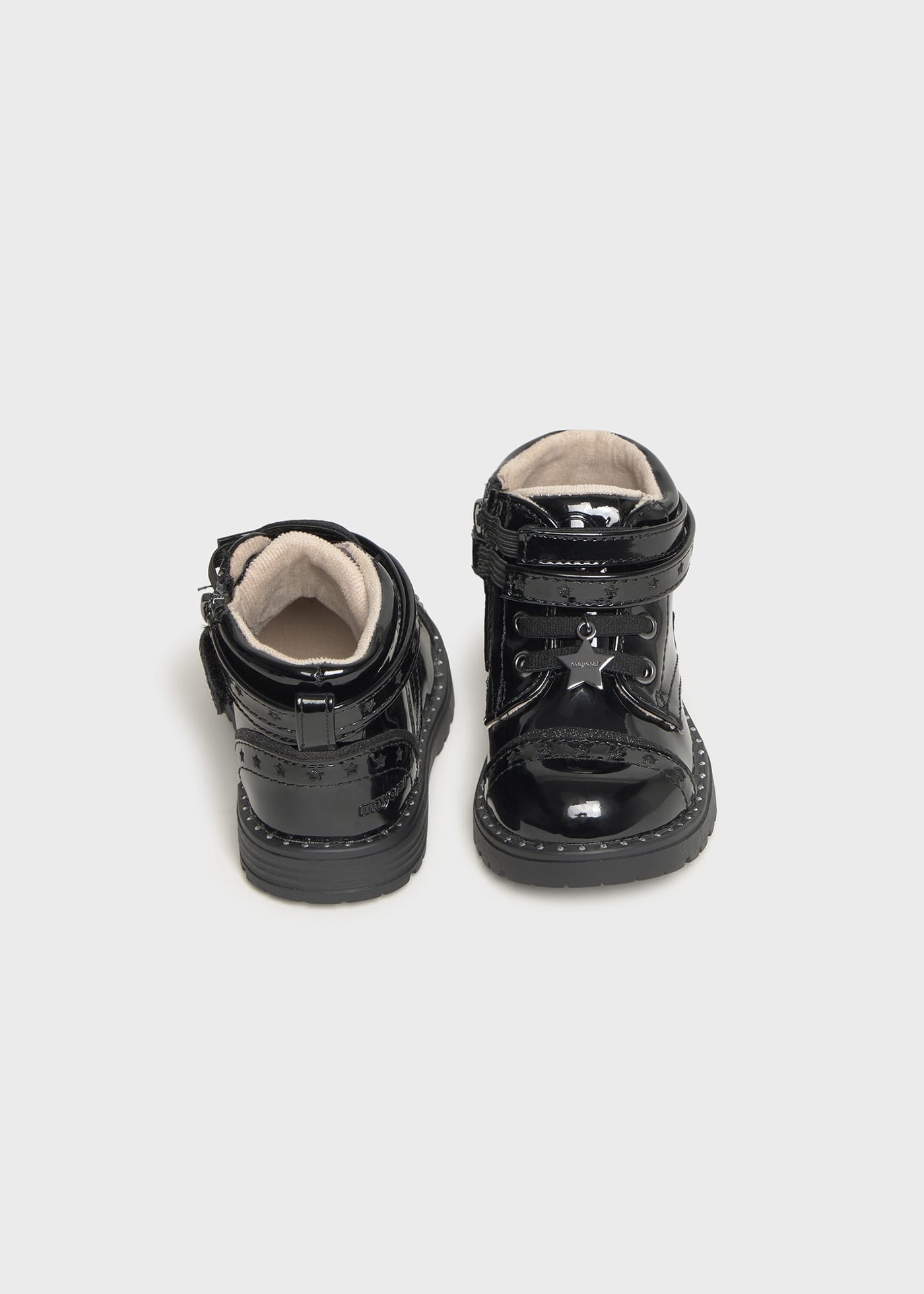 Baby patent leather boots