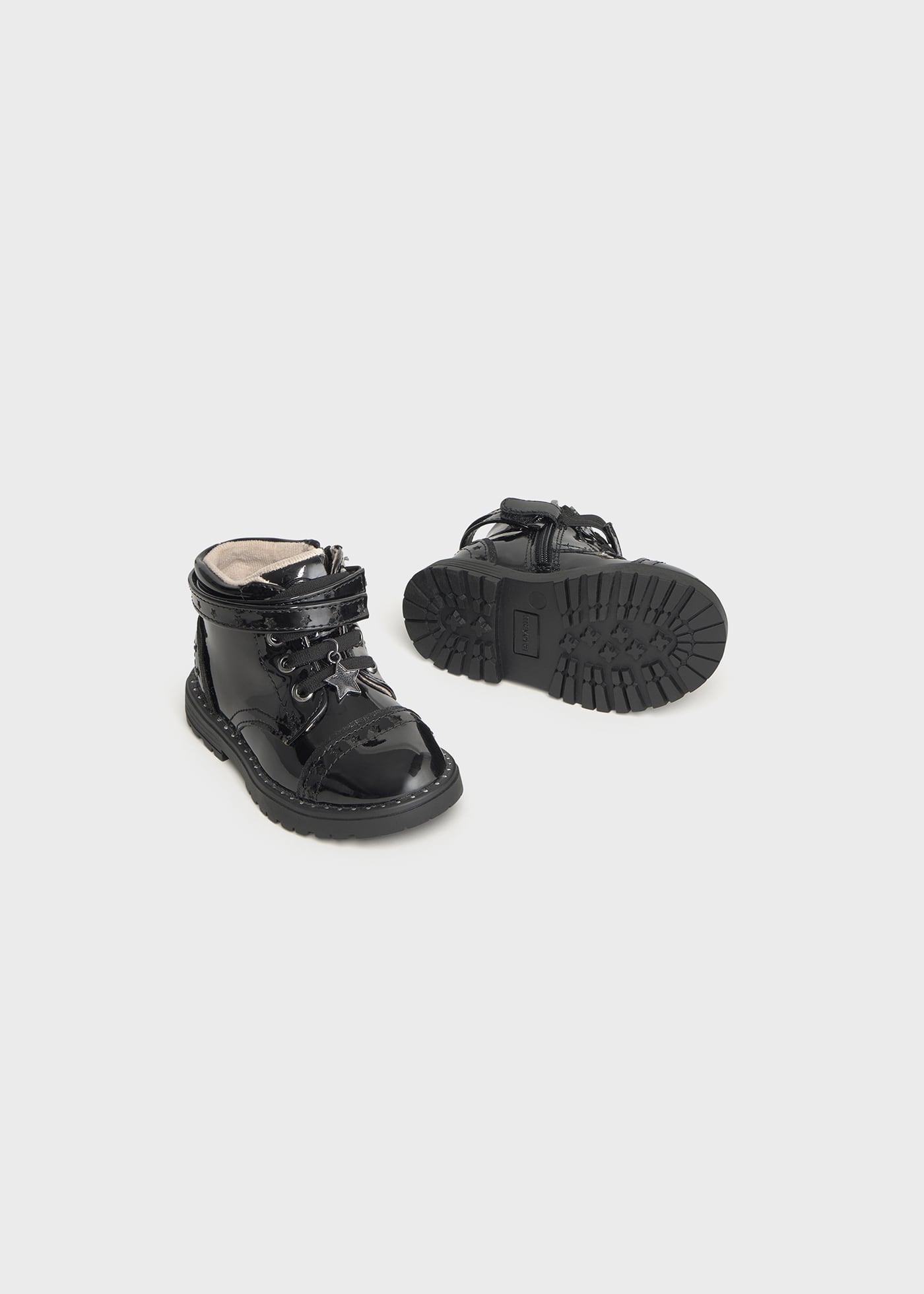 Baby patent leather boots