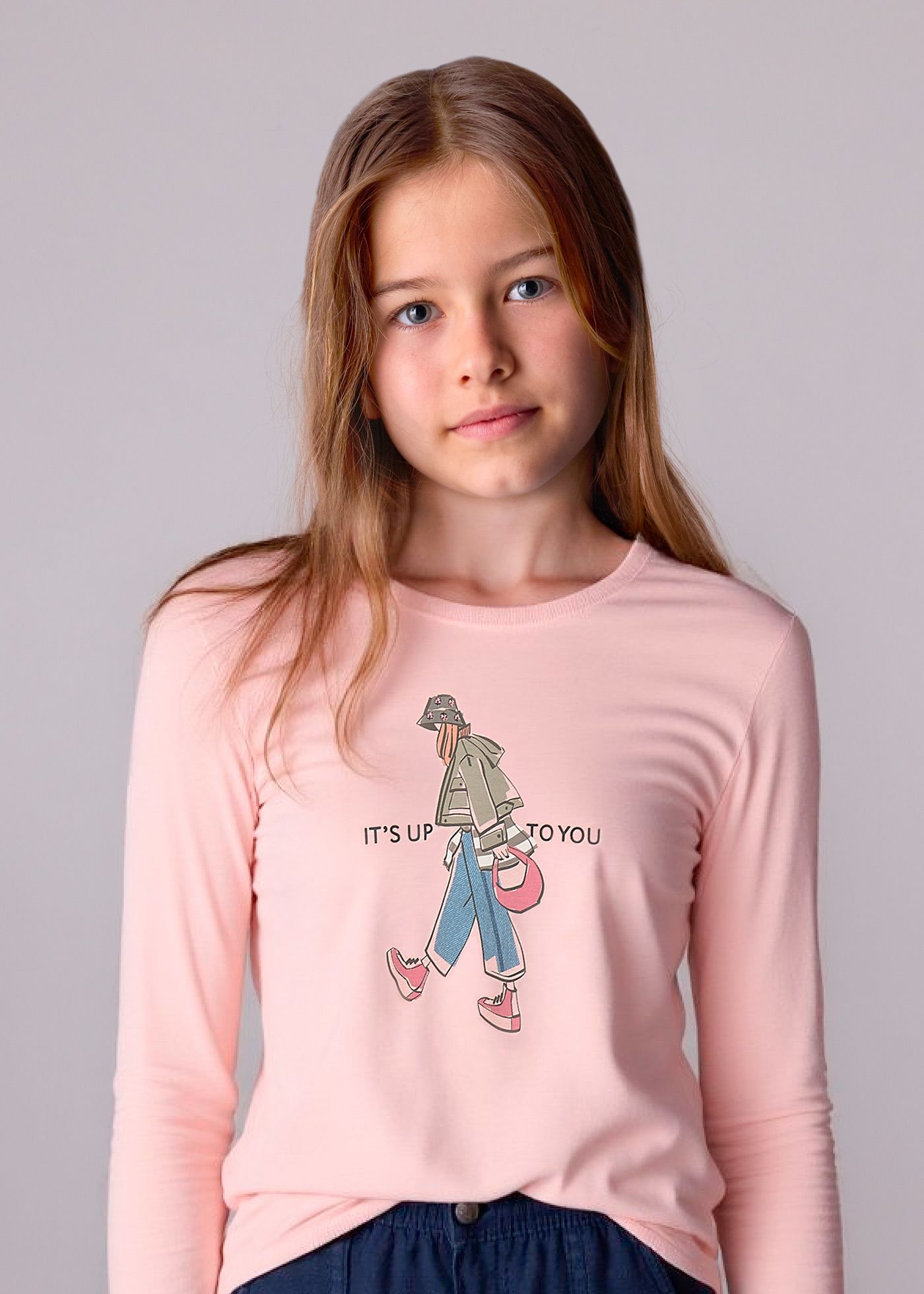 Shirt Motivdruck Teenager Mädchen