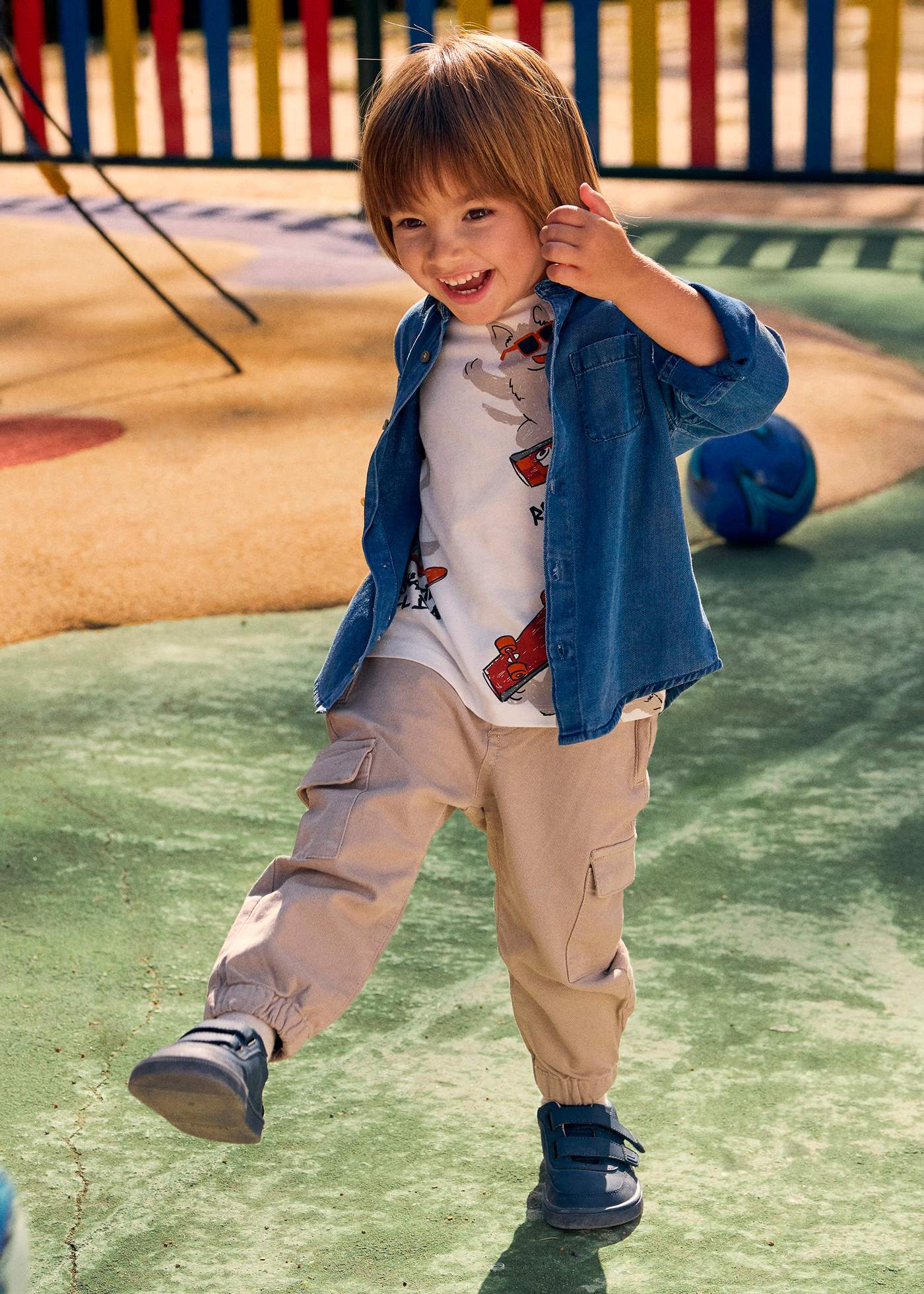 Pantaloni cargo buzunare bebe