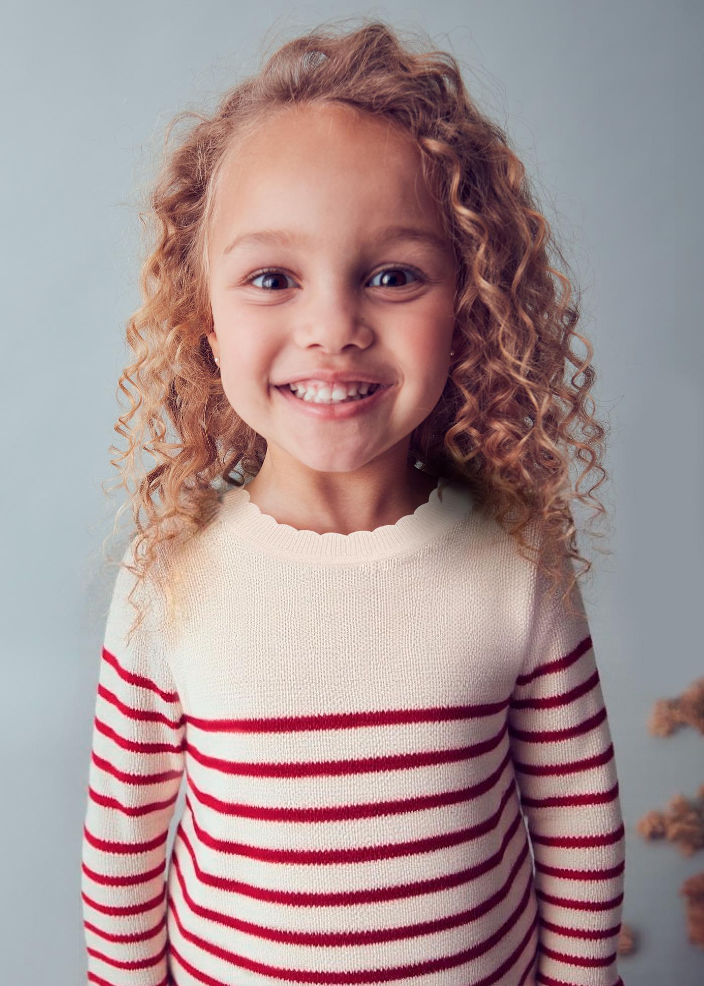Girl Striped Knit Sweater