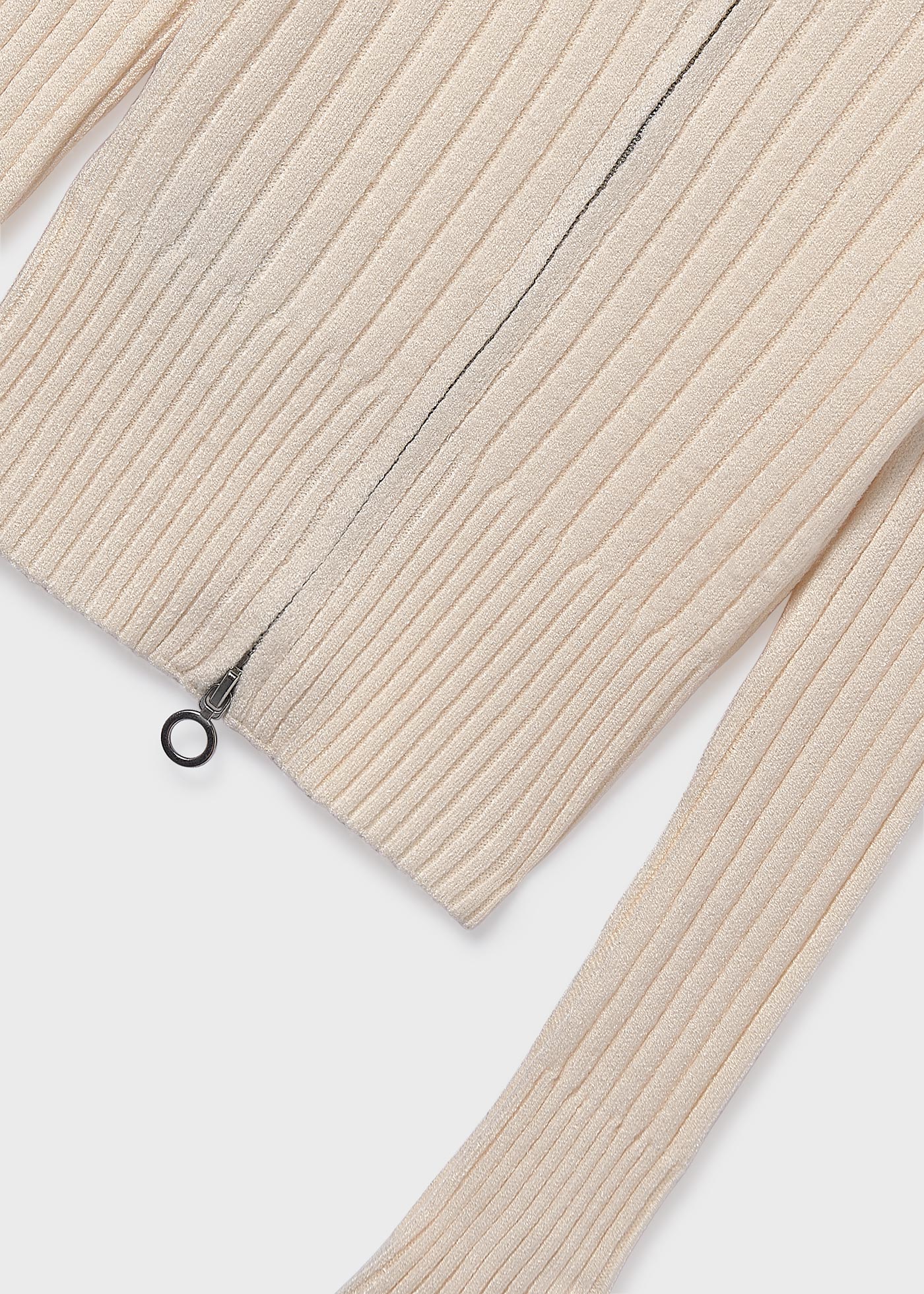 Girl Zip Up Knit Sweater