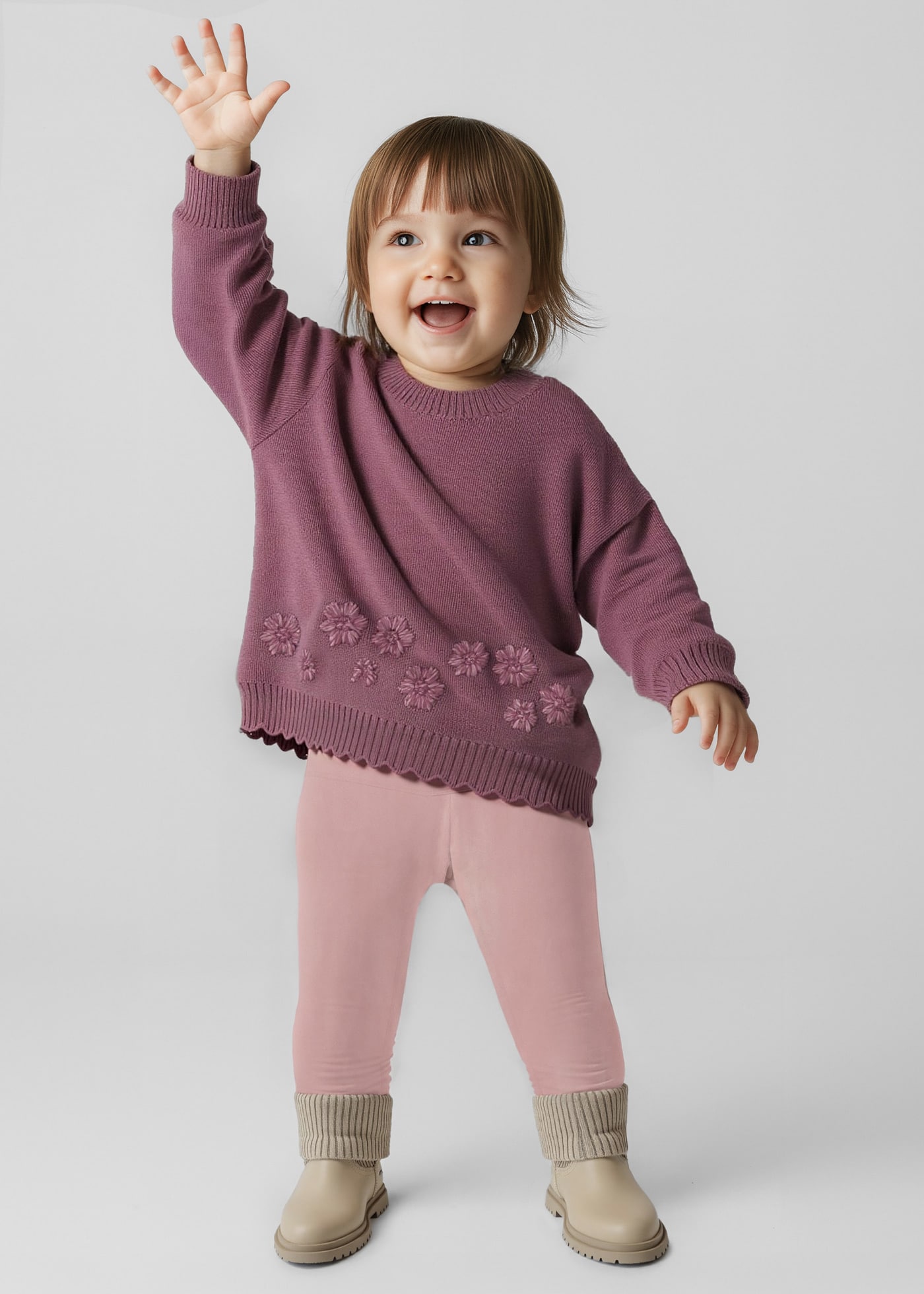 Samt Leggings basic Baby