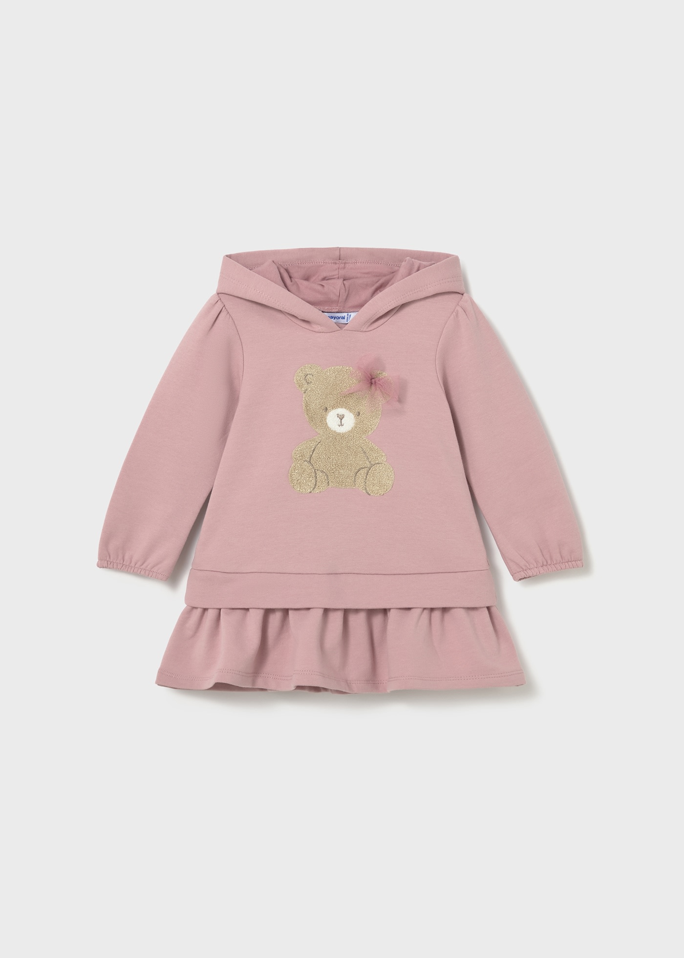 Vestito felpa cappuccio neonata
