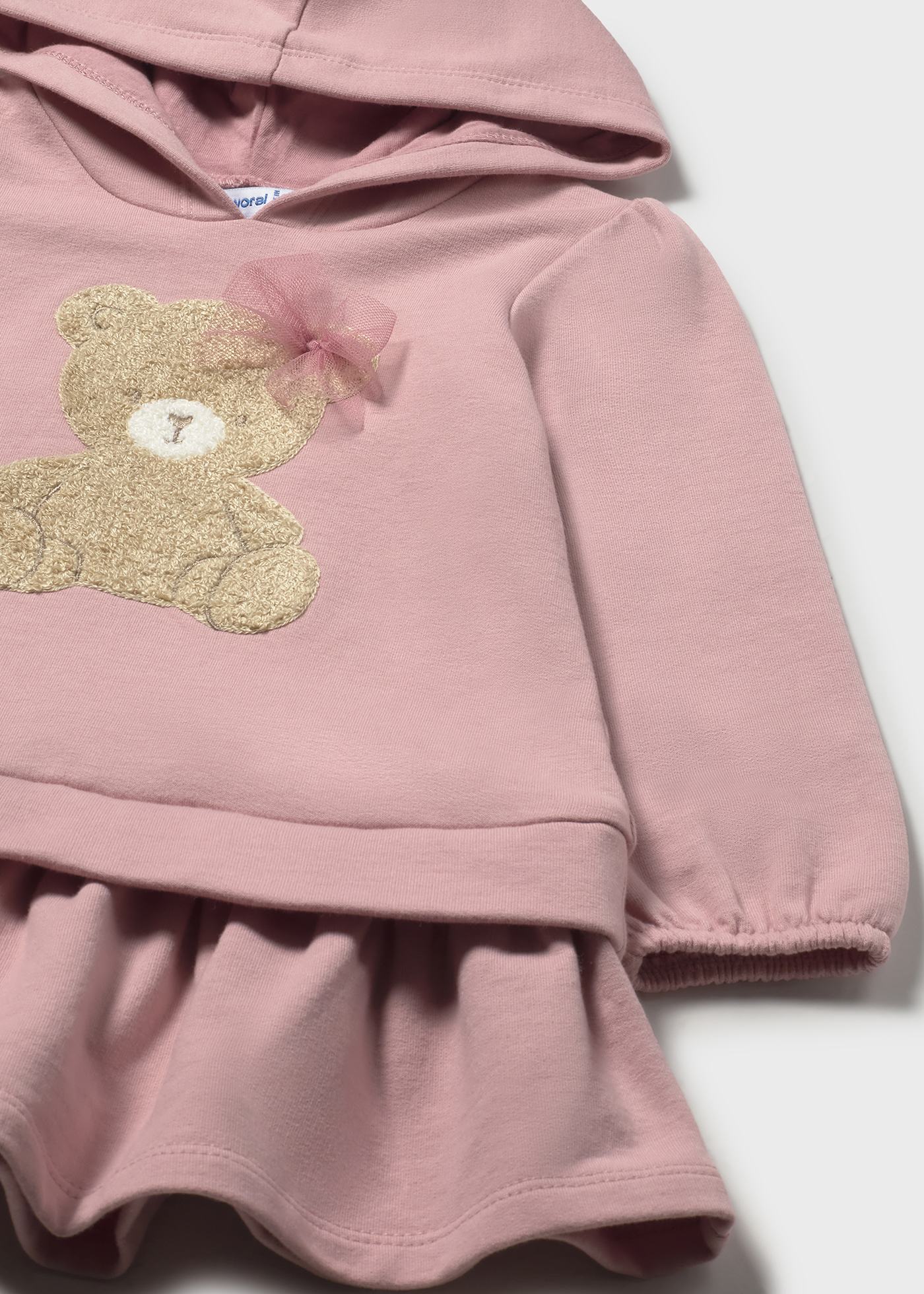 Baby hooded fleece dress