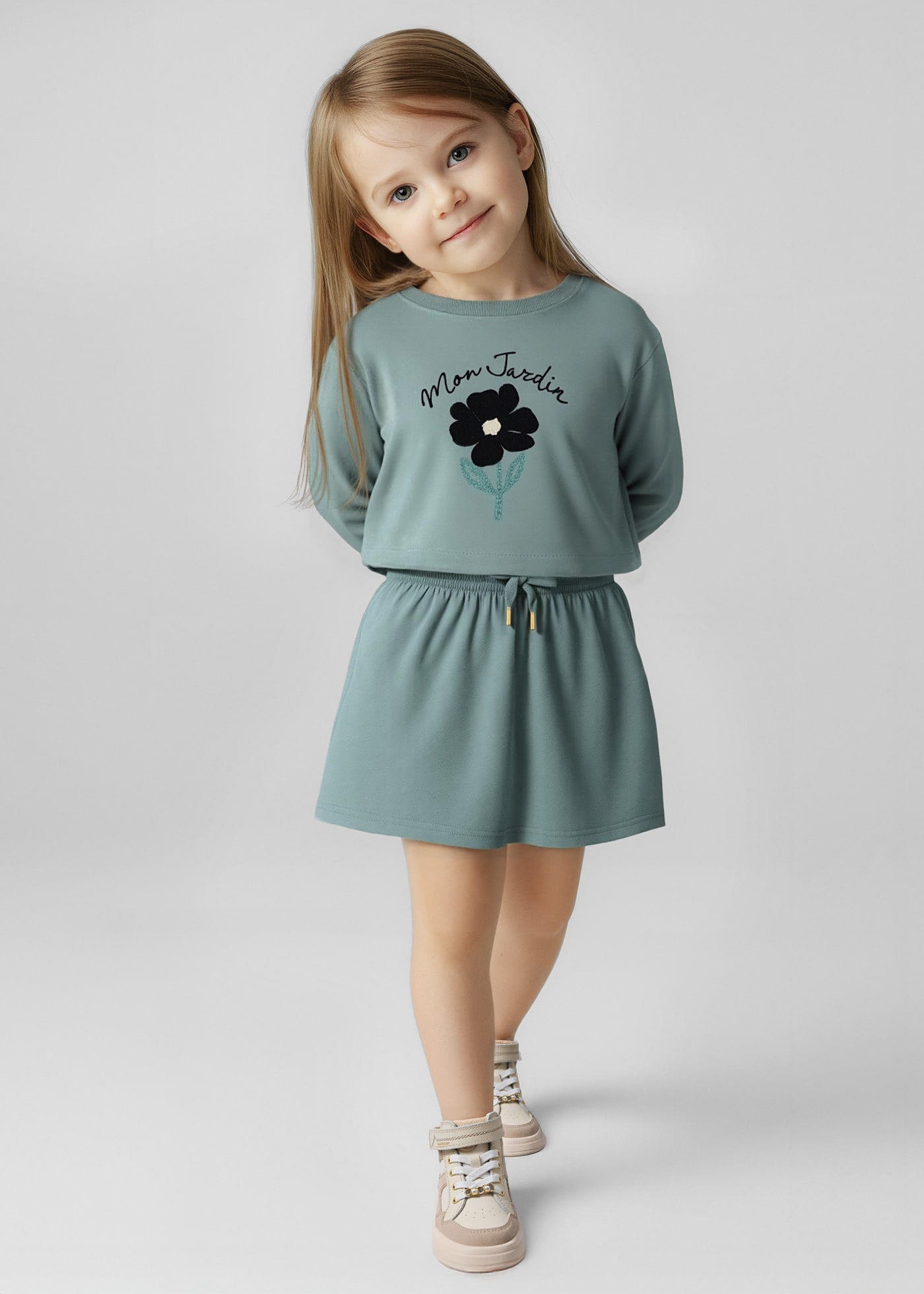 Vestido con sudadera niña
