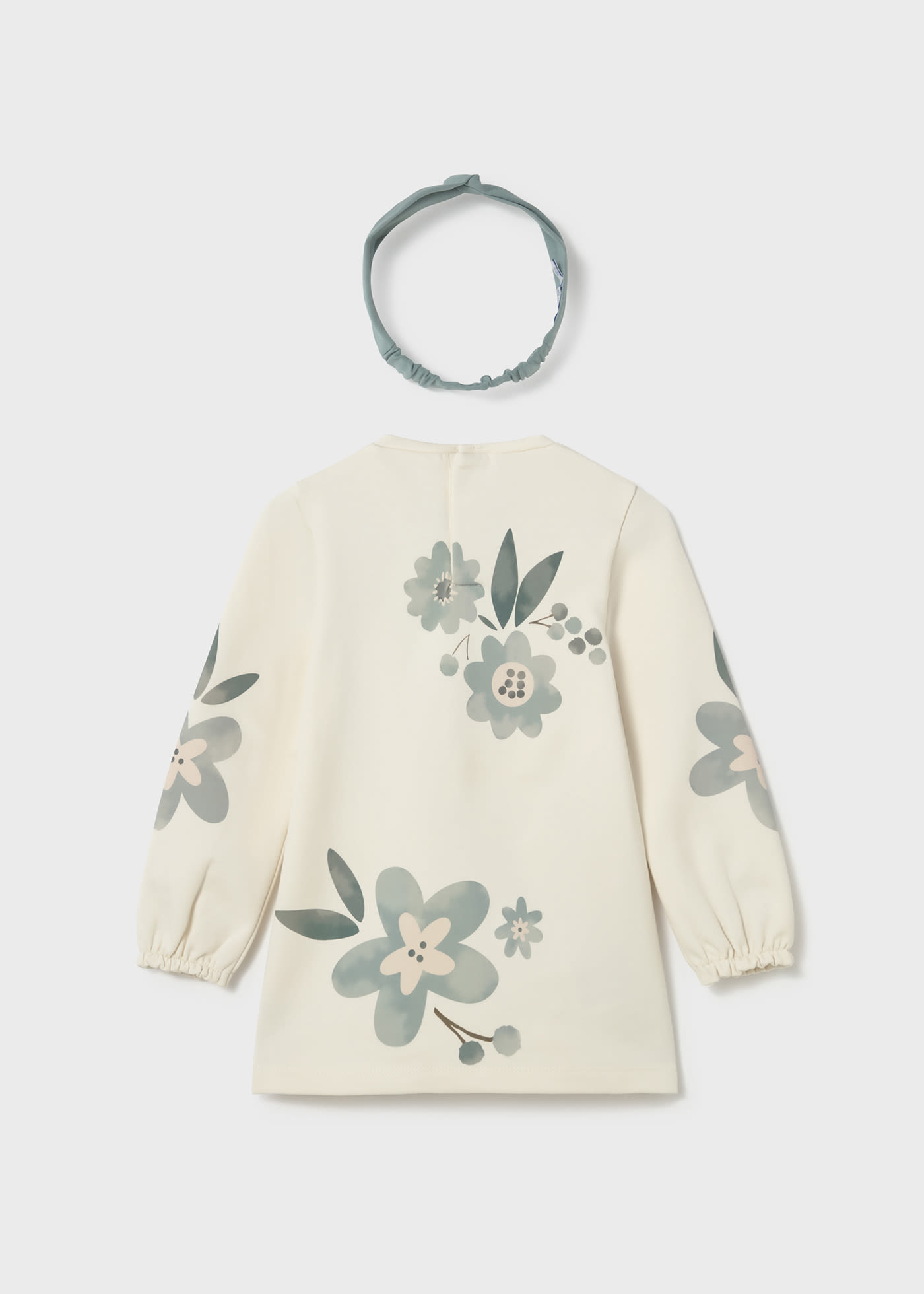 Vestido felpa flores bebé