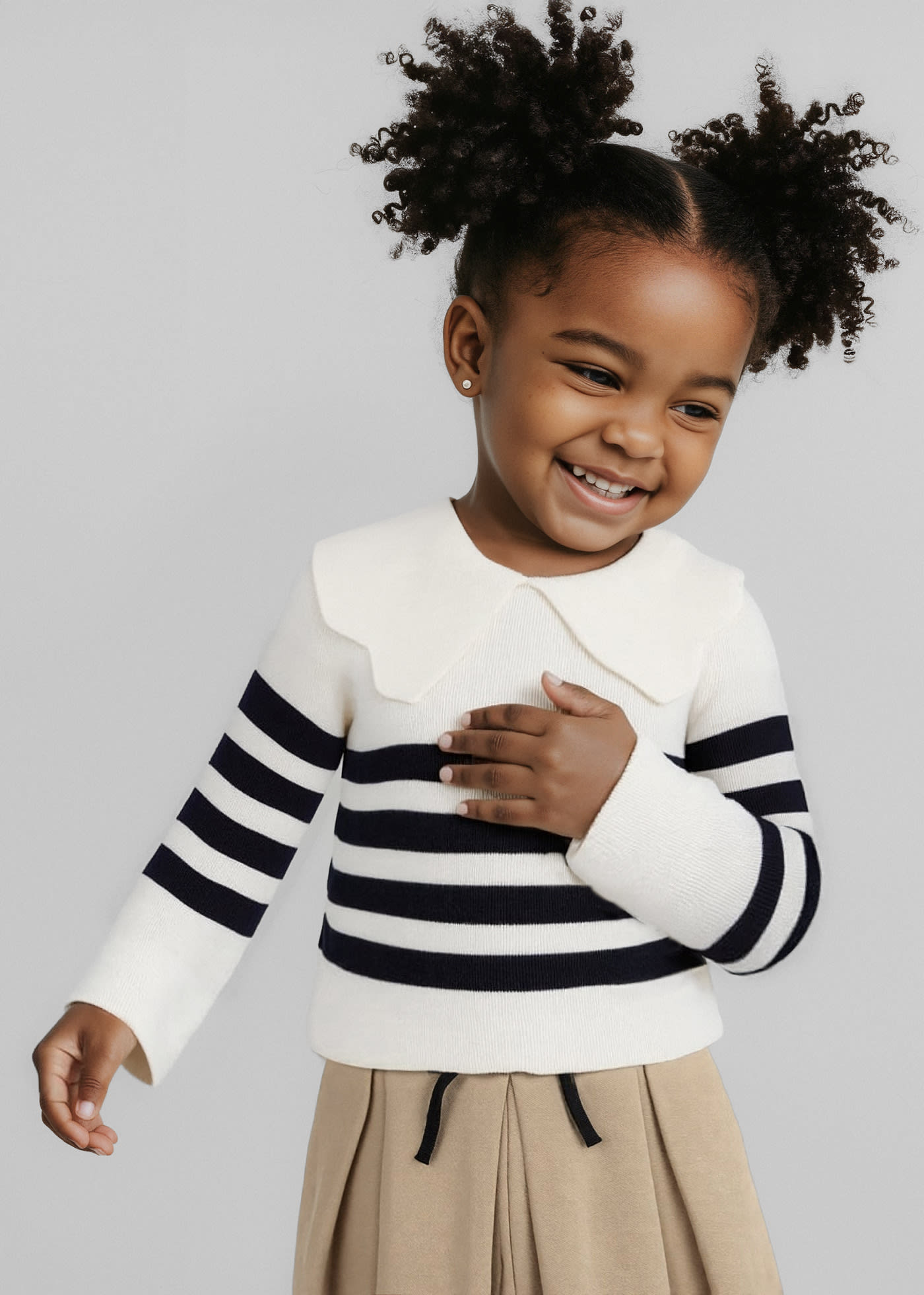 Girl Striped Knit Sweater