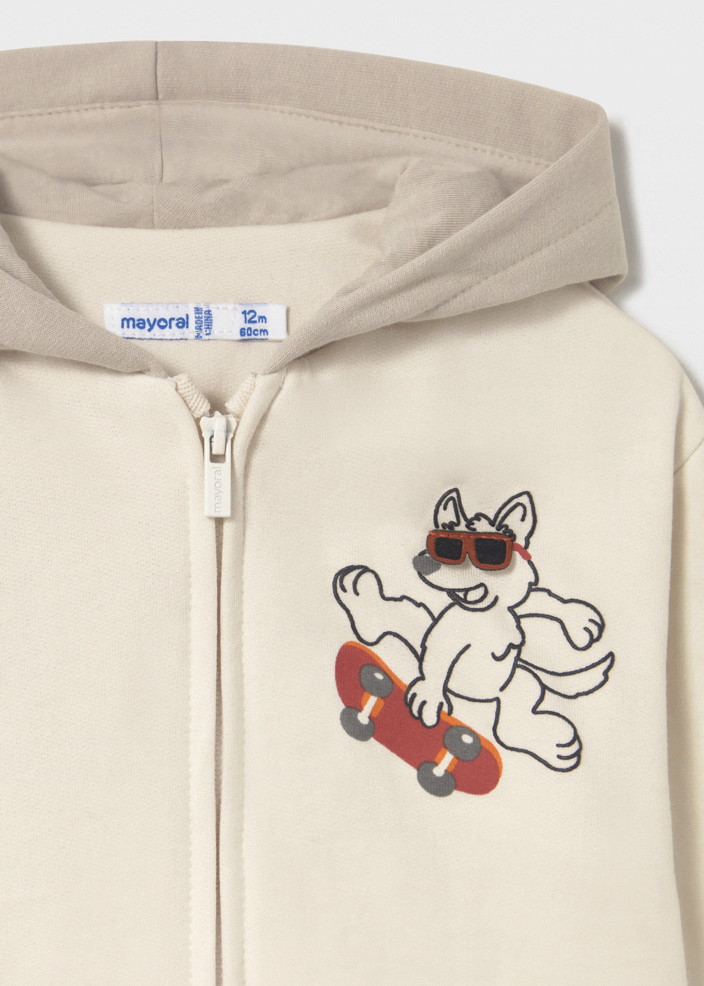 Baby interactive zip-up hoody